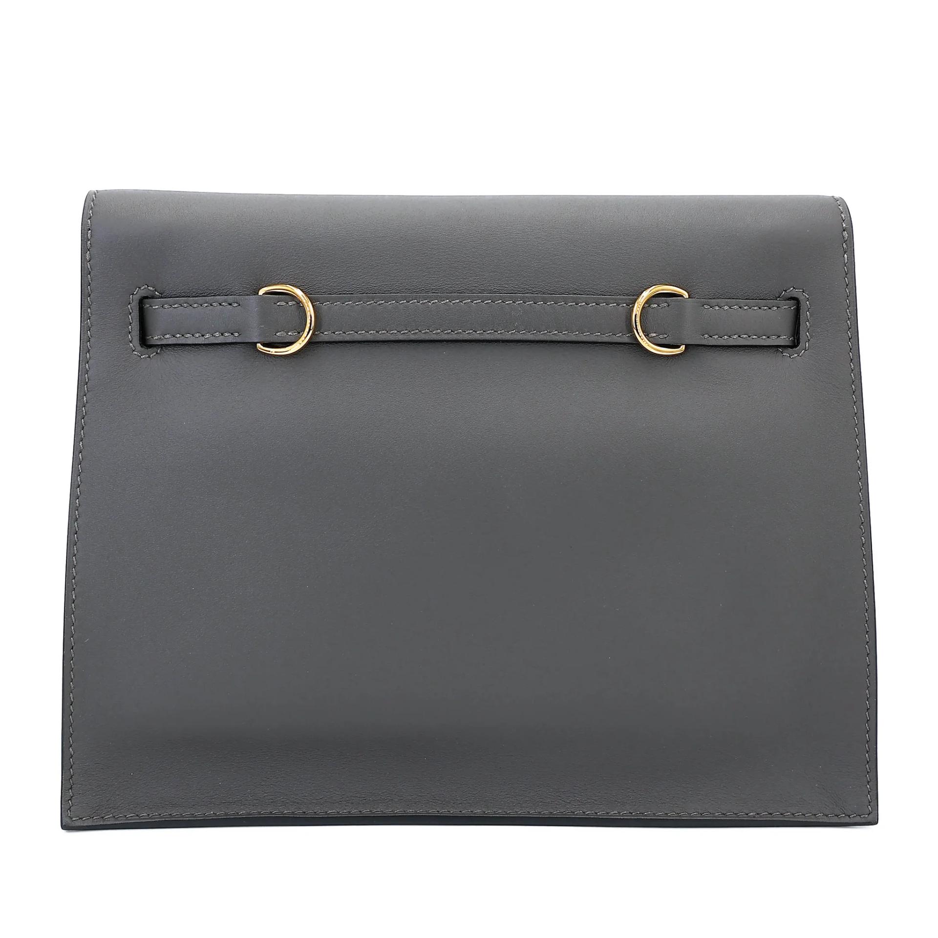 Excellent ( Rank SA ) HERMÈS Kelly Danse Graphite (88) Swift Gold hardware U (2022) - 2