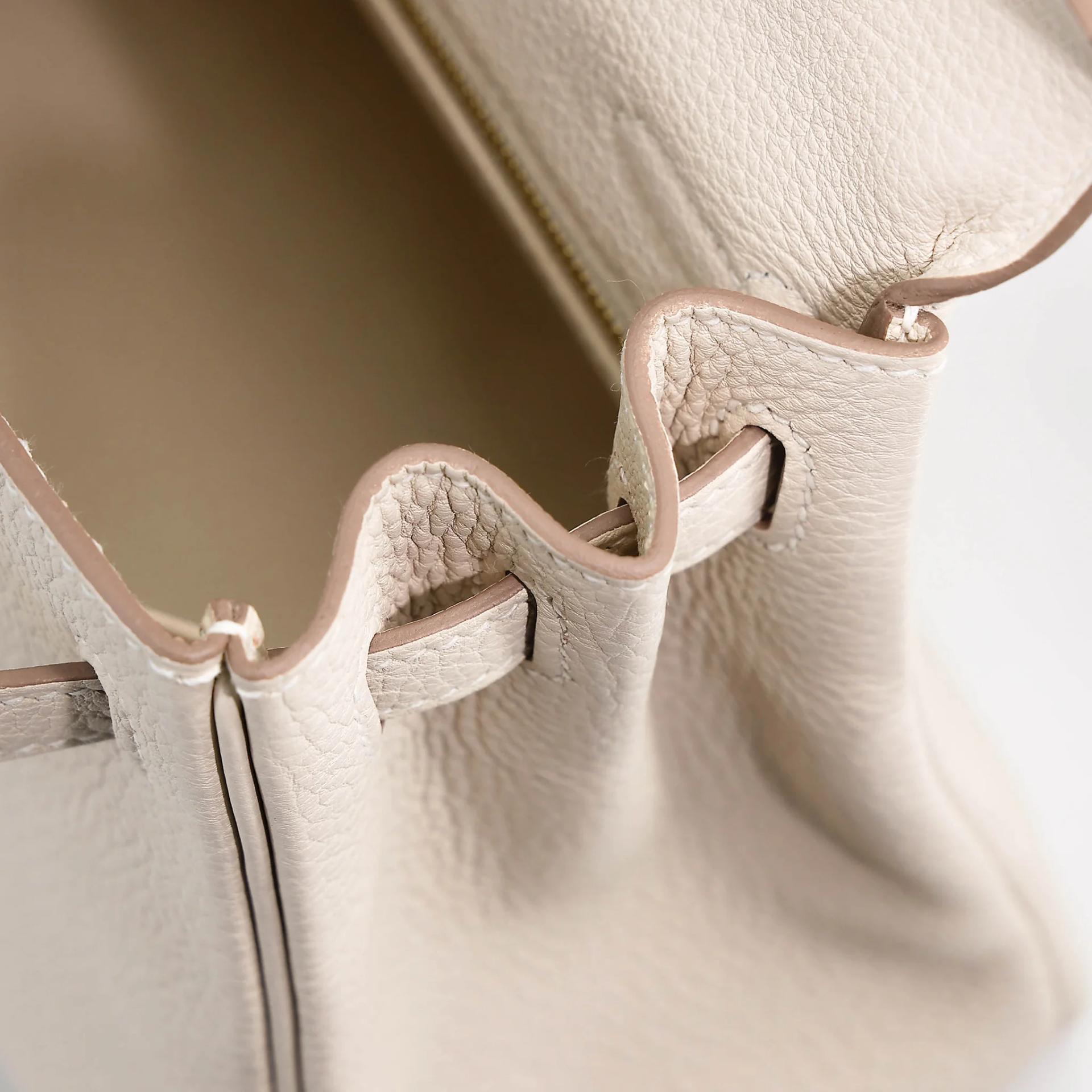 Unused ( Rank NS ) HERMÈS Kelly 25 Craie (10) Togo Gold hardware W (2024) - 15