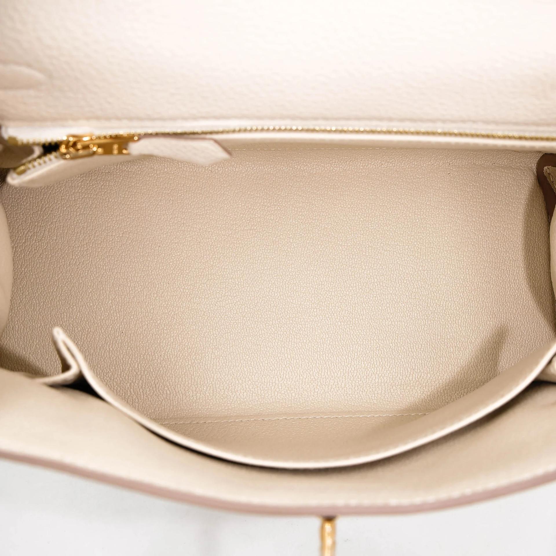 Unused ( Rank NS ) HERMÈS Kelly 25 Craie (10) Togo Gold hardware W (2024) - 17