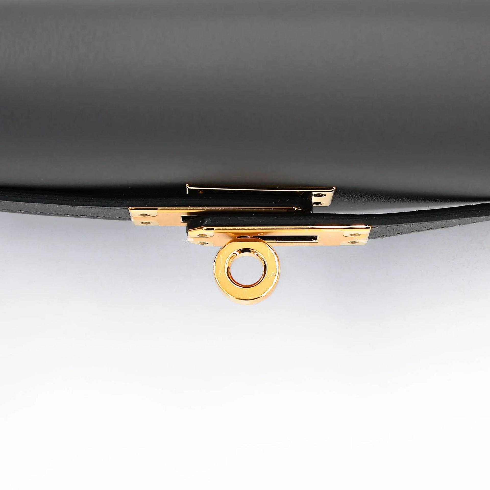 Excellent ( Rank SA ) HERMÈS Kelly Danse Graphite (88) Swift Gold hardware U (2022) - 8