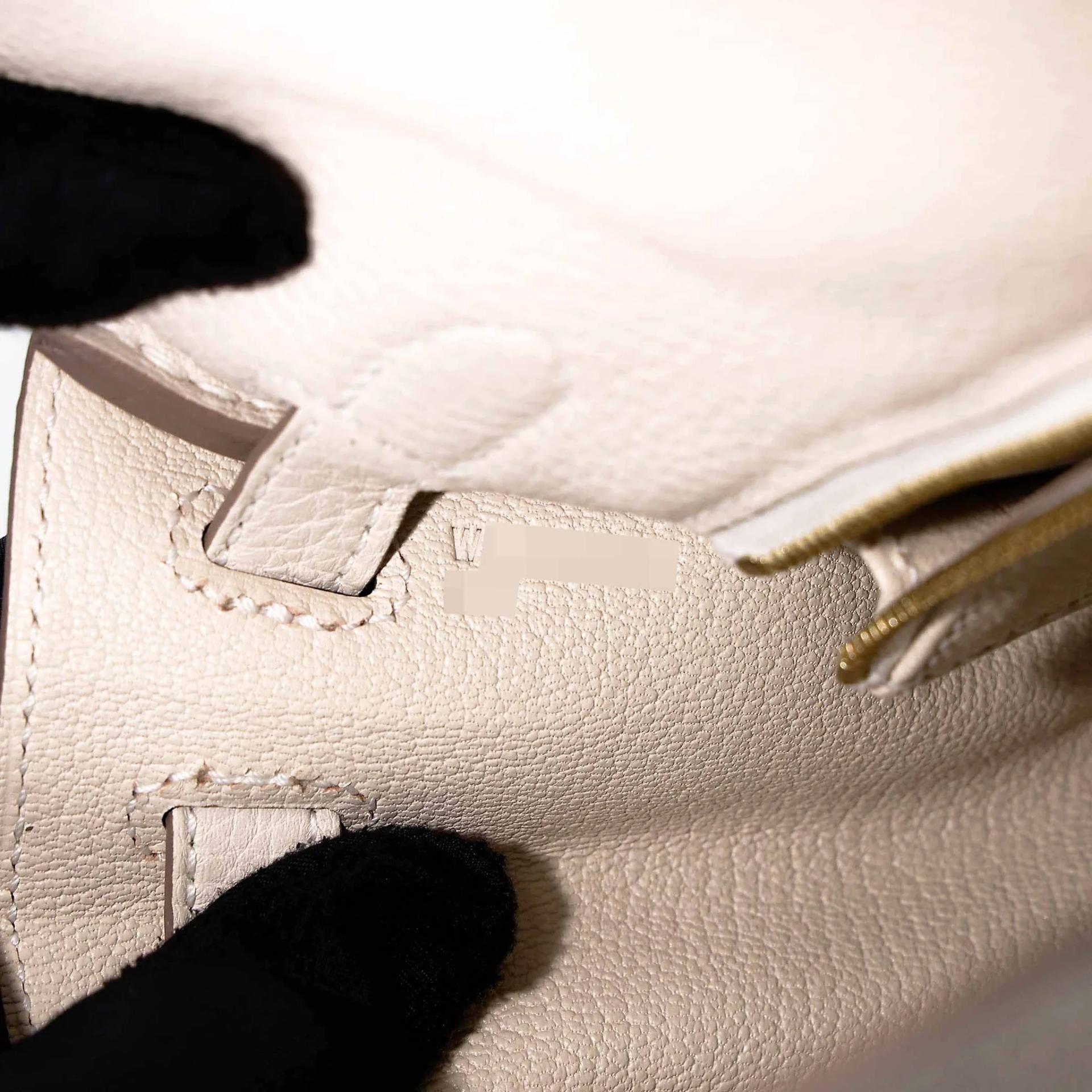 Unused ( Rank NS ) HERMÈS Kelly 25 Craie (10) Togo Gold hardware W (2024) - 20