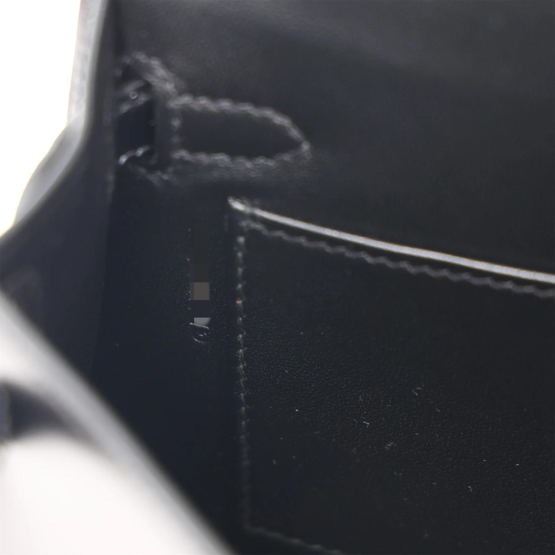 Brand New ( Rank N ) HERMÈS Mini Kelly II Noir (89) Box-calf Palladium hardware G (2026) - 14