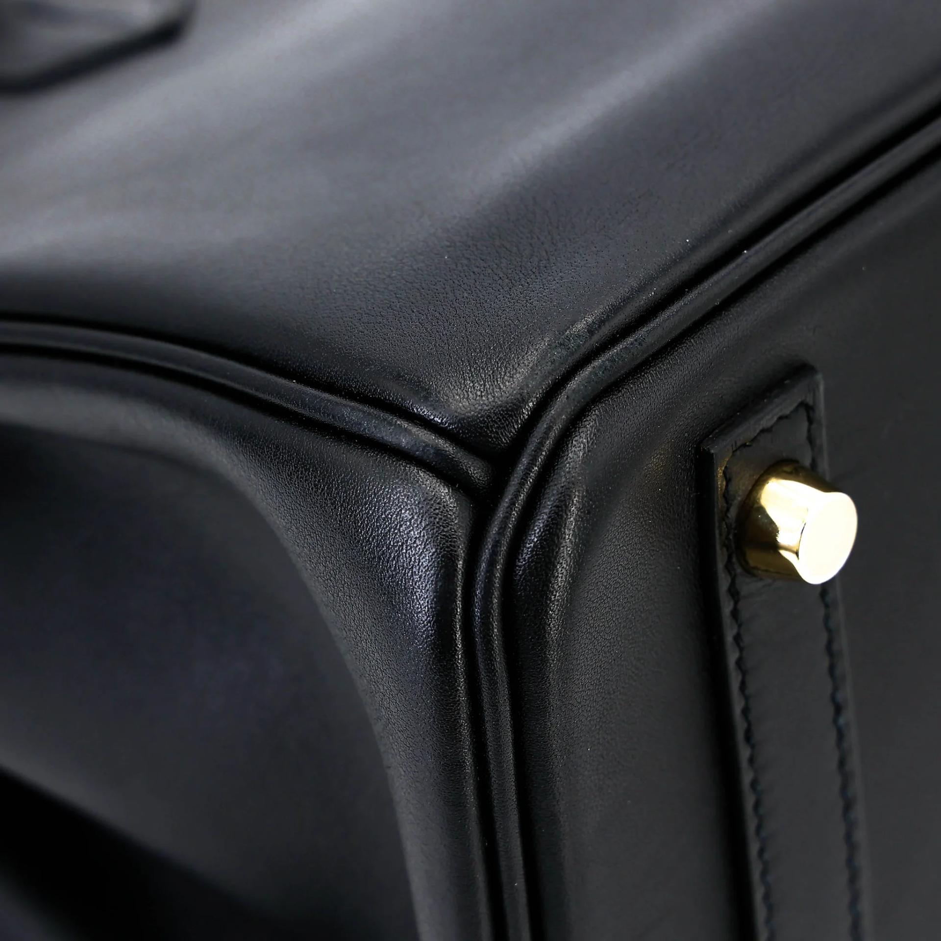Good ( Rank AB) HERMÈS Birkin 30 Noir (89) Jonathan Gold hardware C (2018) - 11