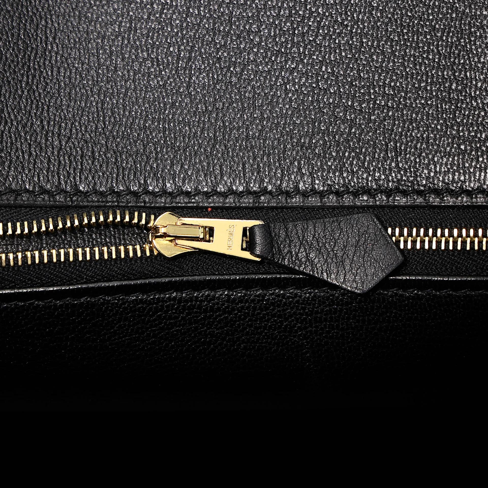 Good ( Rank AB) HERMÈS Birkin 30 Noir (89) Jonathan Gold hardware C (2018) - 25