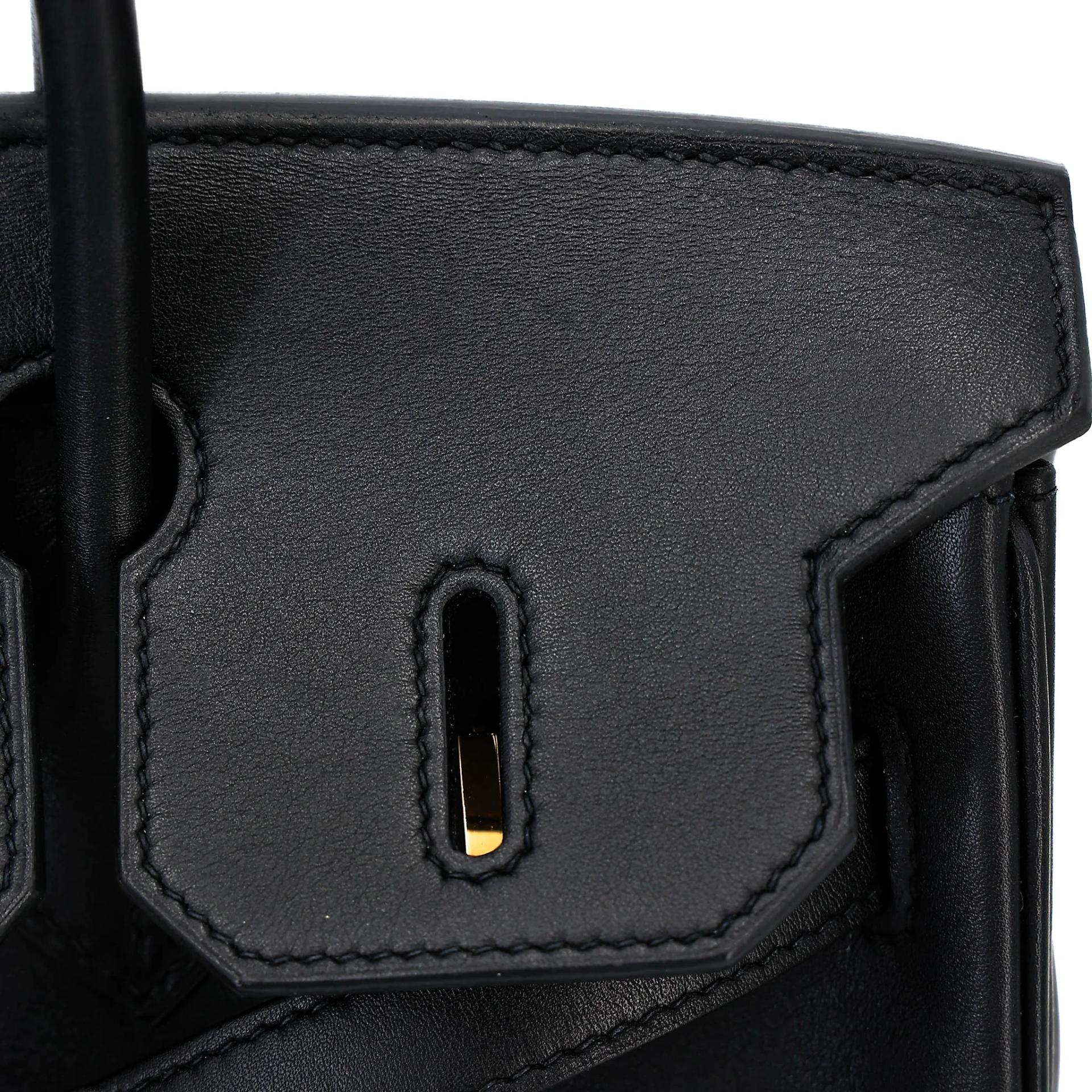 Good ( Rank AB) HERMÈS Birkin 30 Noir (89) Jonathan Gold hardware C (2018) - 17