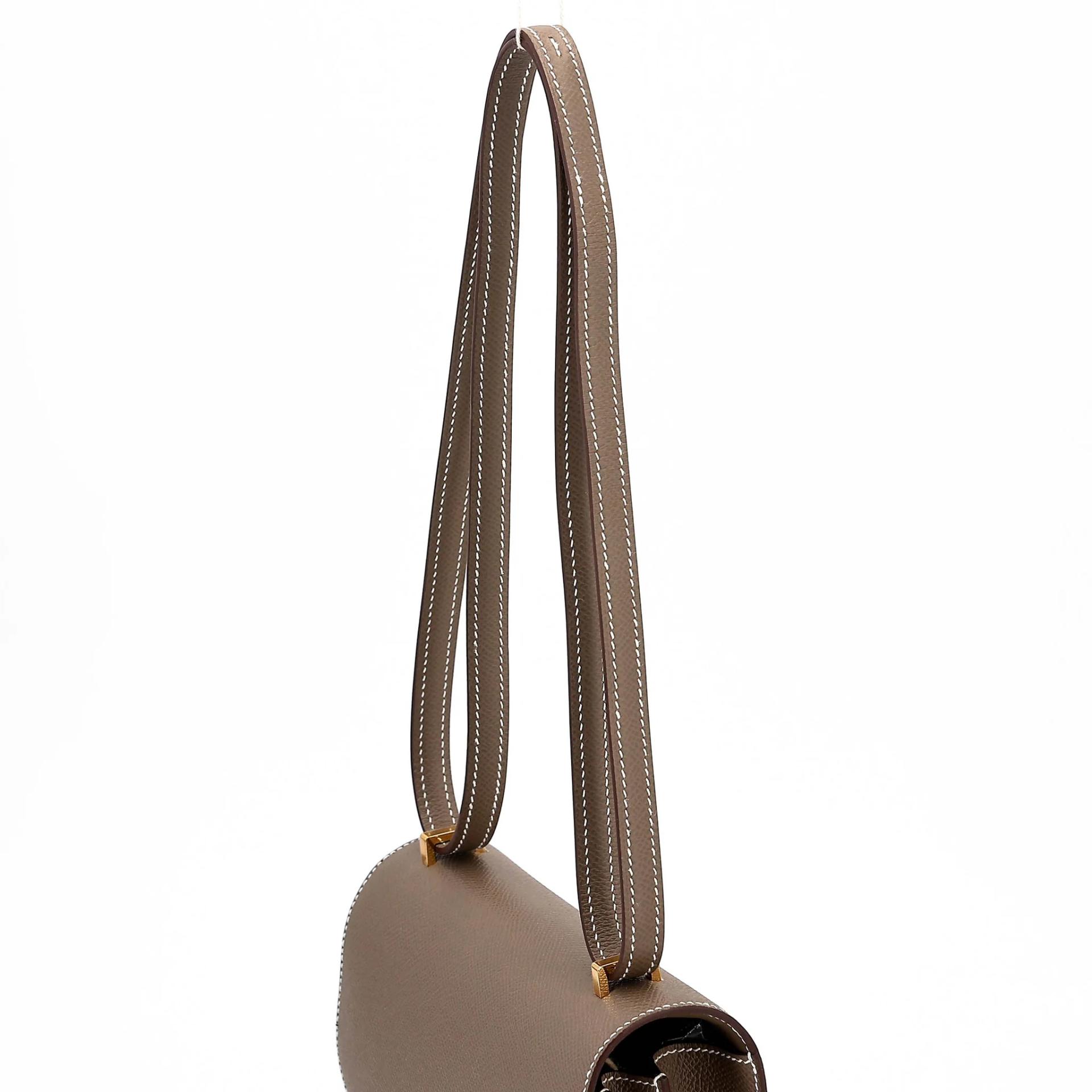Brand New ( Rank N ) HERMÈS Constance Mini Etoupe (18) Epsom Gold hardware G (2026) - 3