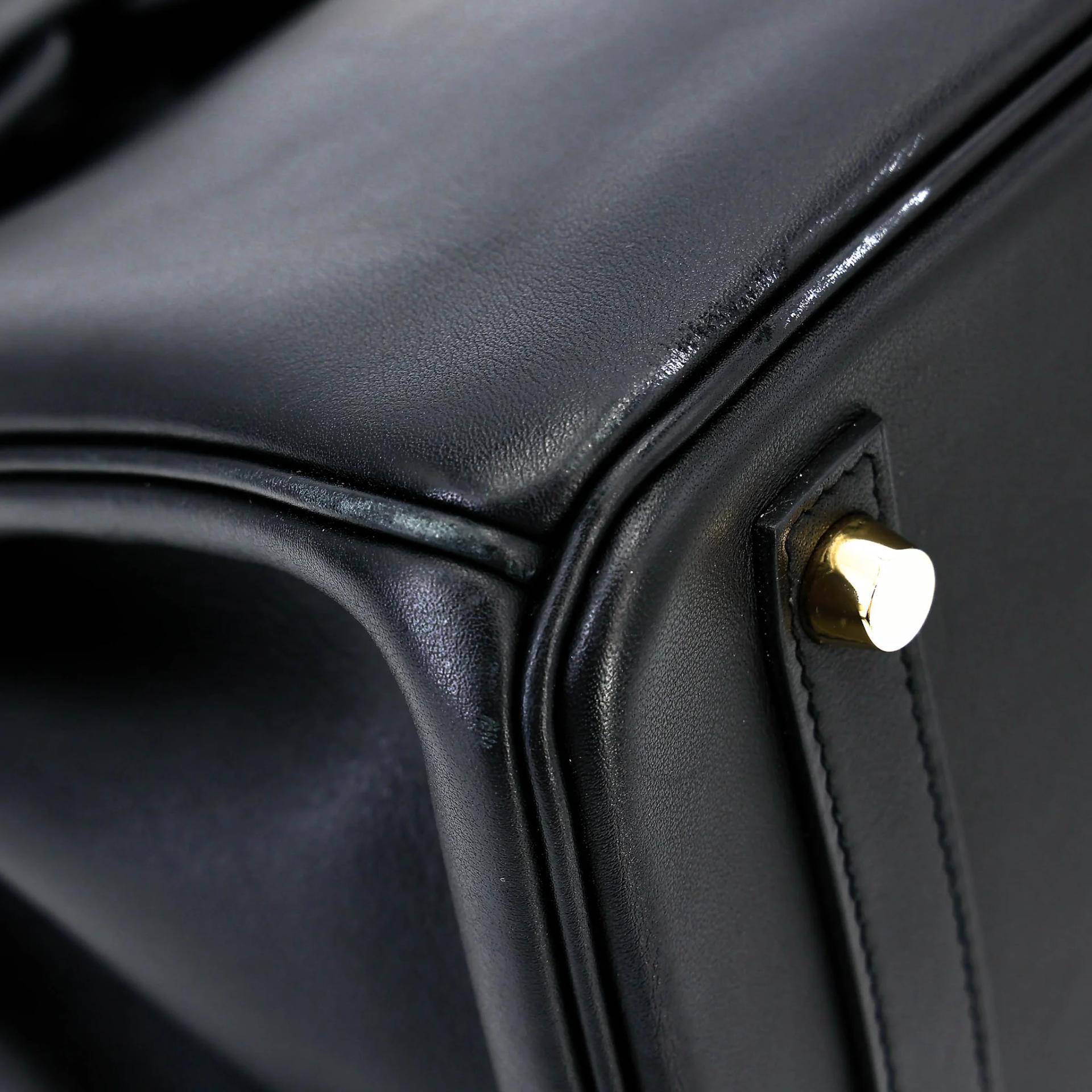 Good ( Rank AB) HERMÈS Birkin 30 Noir (89) Jonathan Gold hardware C (2018) - 9
