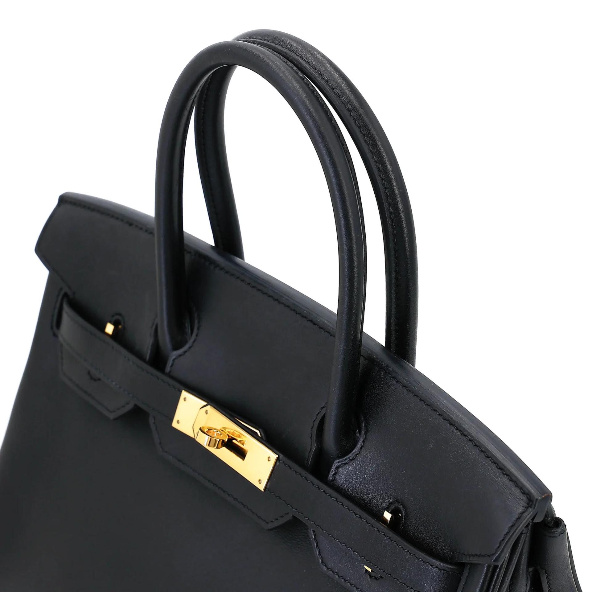 Good ( Rank AB) HERMÈS Birkin 30 Noir (89) Jonathan Gold hardware C (2018) - 3