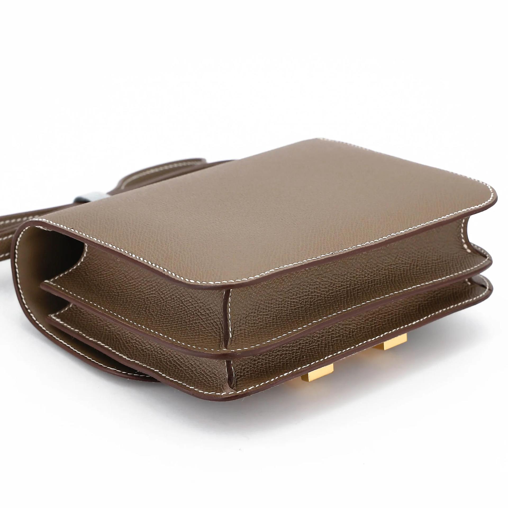 Brand New ( Rank N ) HERMÈS Constance Mini Etoupe (18) Epsom Gold hardware G (2026) - 7