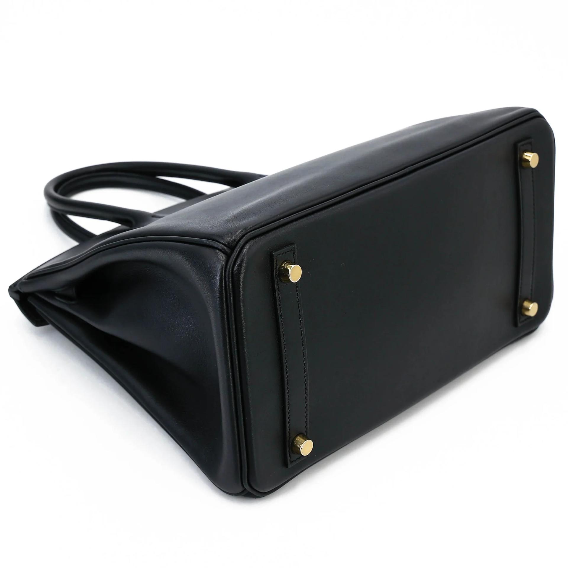 Good ( Rank AB) HERMÈS Birkin 30 Noir (89) Jonathan Gold hardware C (2018) - 7