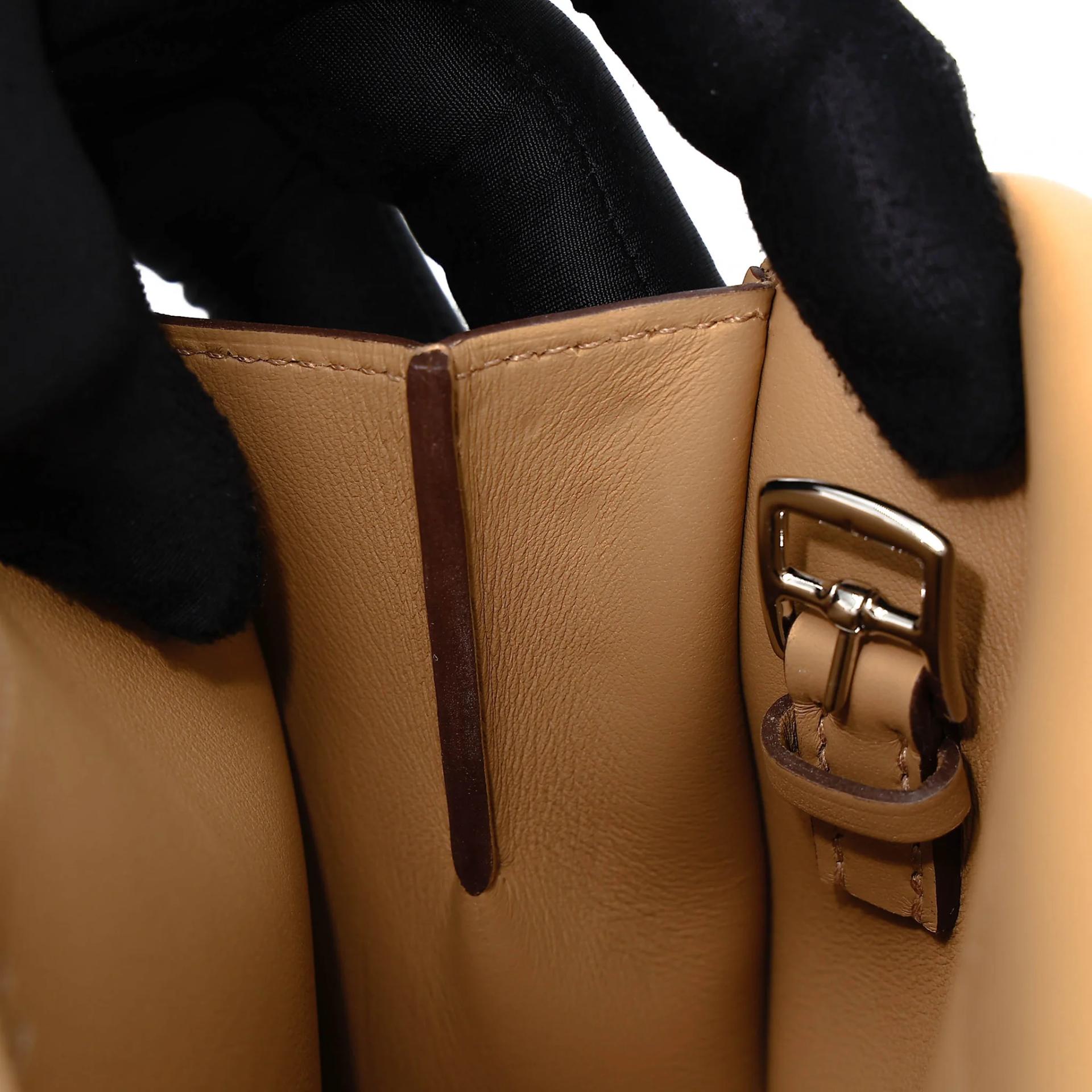 Excellent ( Rank SA ) HERMÈS Halzan Mini Biscuit (4B) Swift Palladium hardware G (2026) - 12