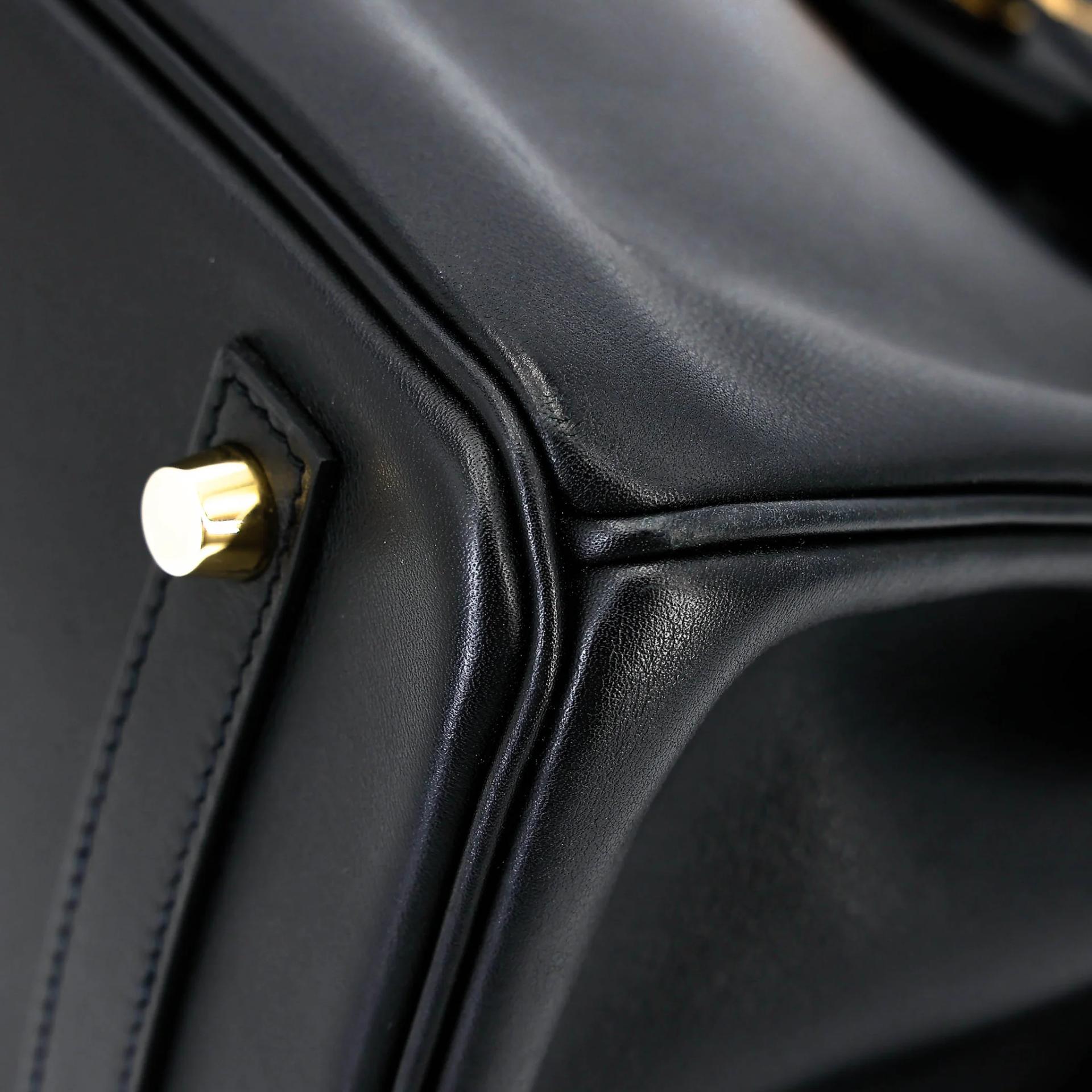 Good ( Rank AB) HERMÈS Birkin 30 Noir (89) Jonathan Gold hardware C (2018) - 8