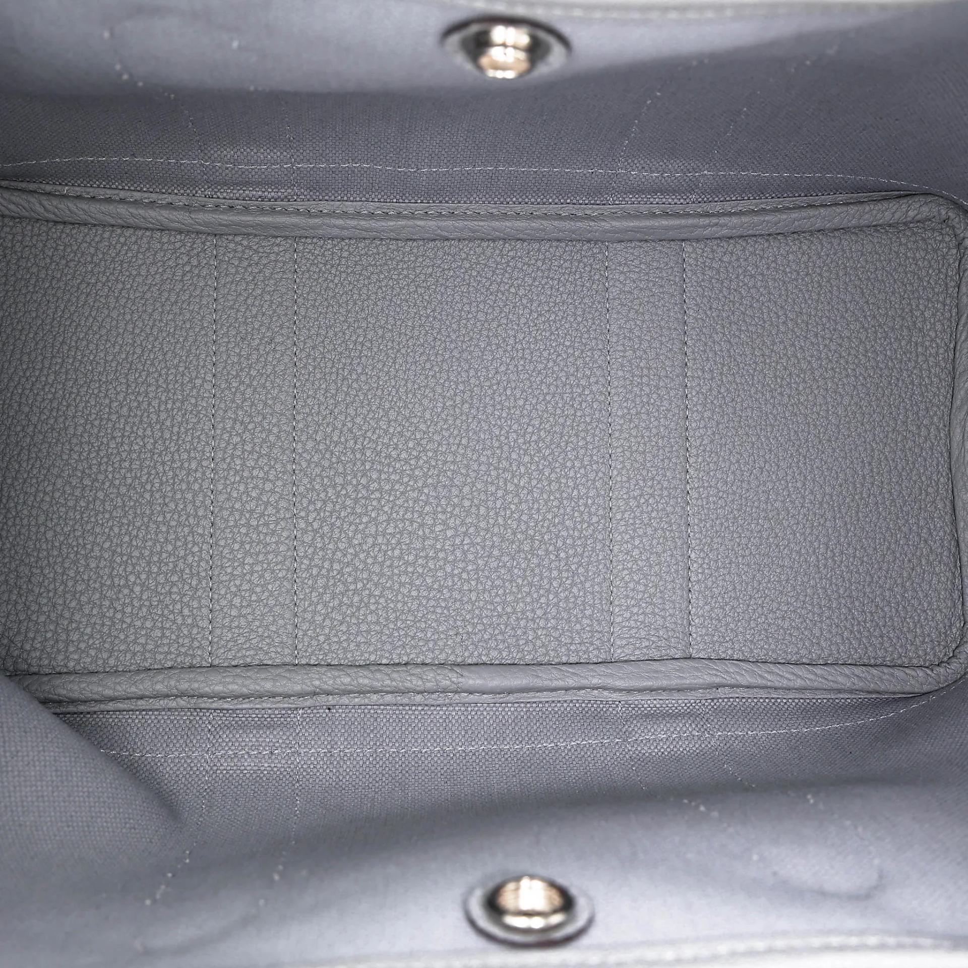 Brand New ( Rank N ) HERMÈS Garden Party TPM Gris Pantin (P0) Toile H canvas Negonda Palladium hardware G (2026) - 16