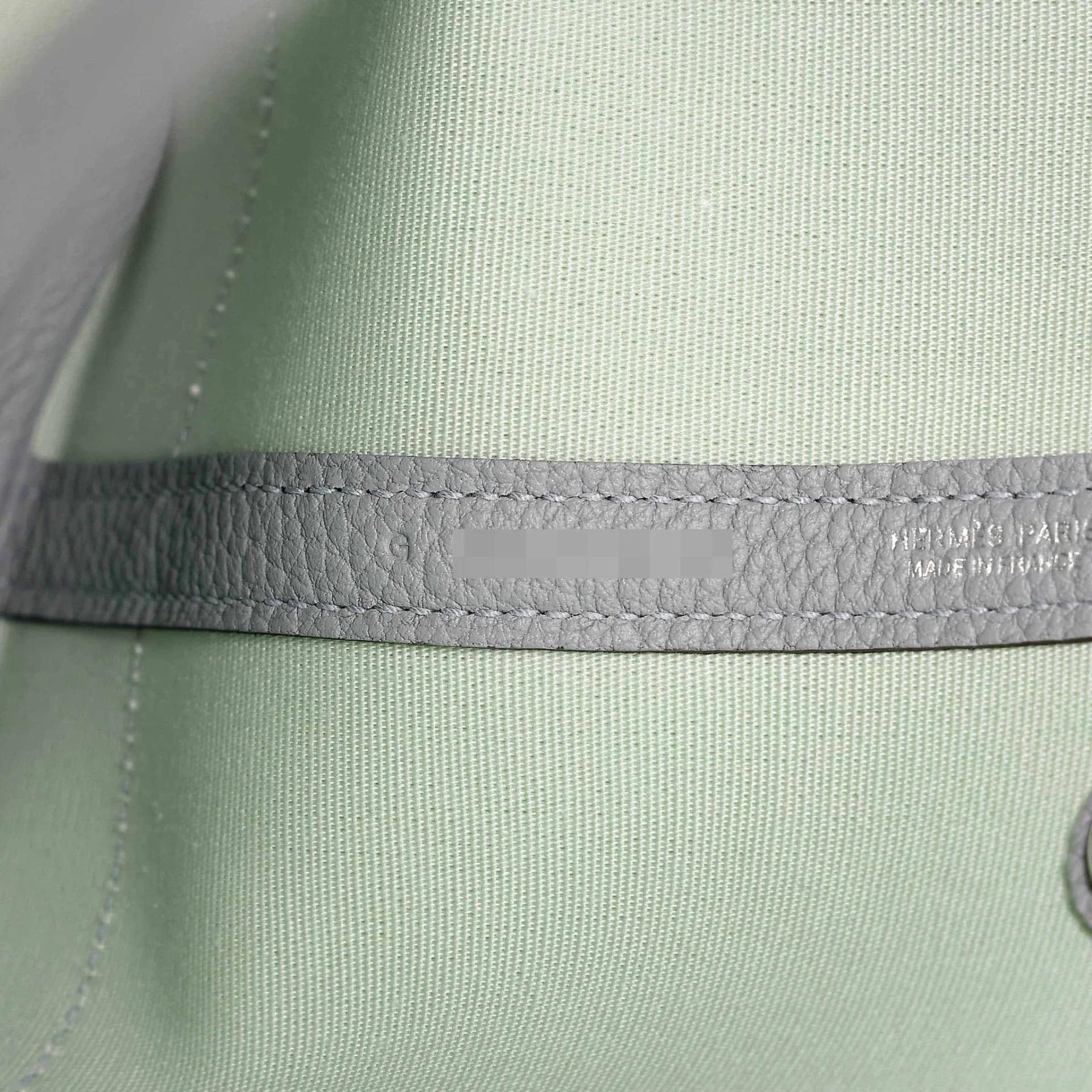 Brand New ( Rank N ) HERMÈS Neo Garden Party 23 Vert Peppermint (N3) Gris Pantin (P0) Toile Officier canvas Negonda Palladium hardware G (2026) - 13
