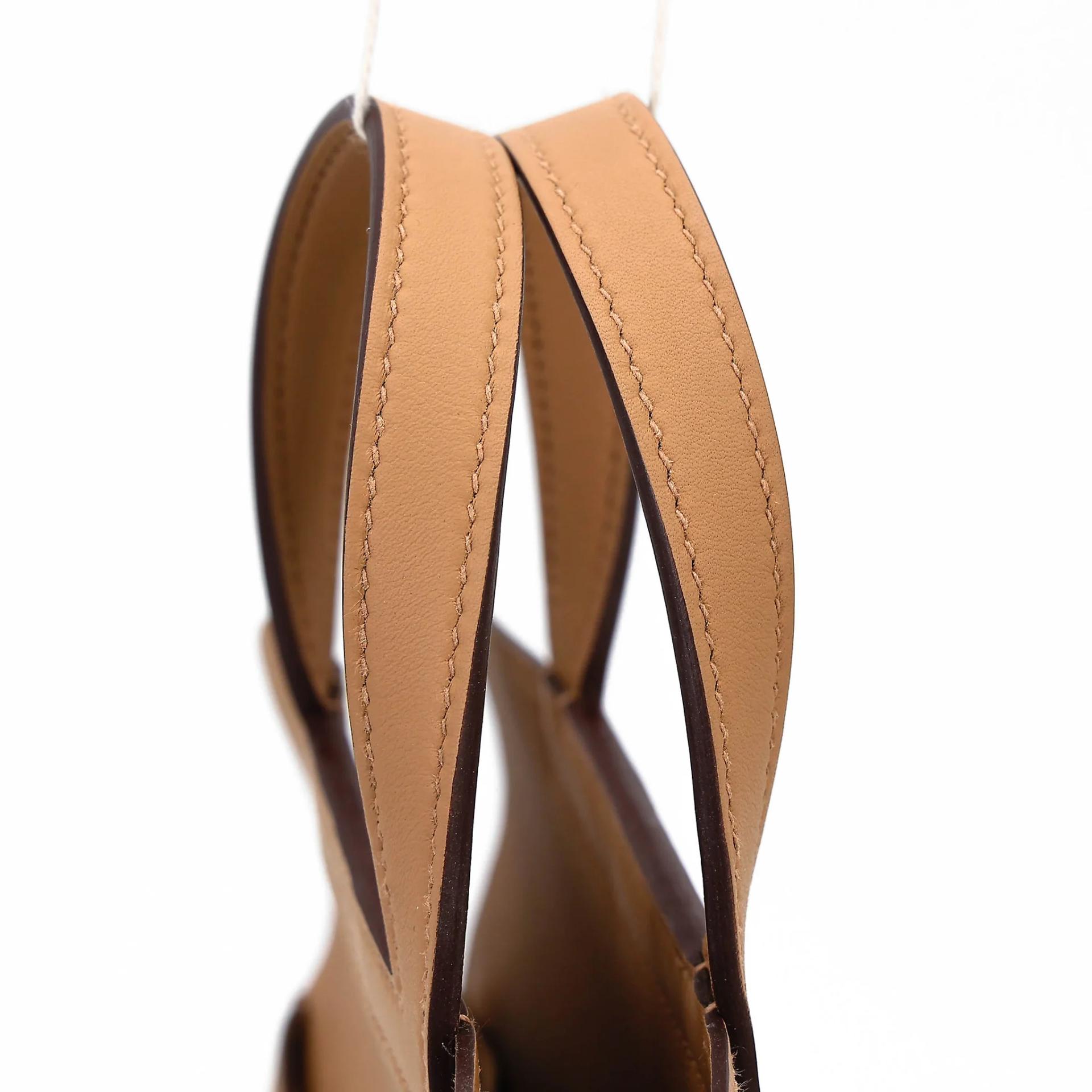Excellent ( Rank SA ) HERMÈS Halzan Mini Biscuit (4B) Swift Palladium hardware G (2026) - 6
