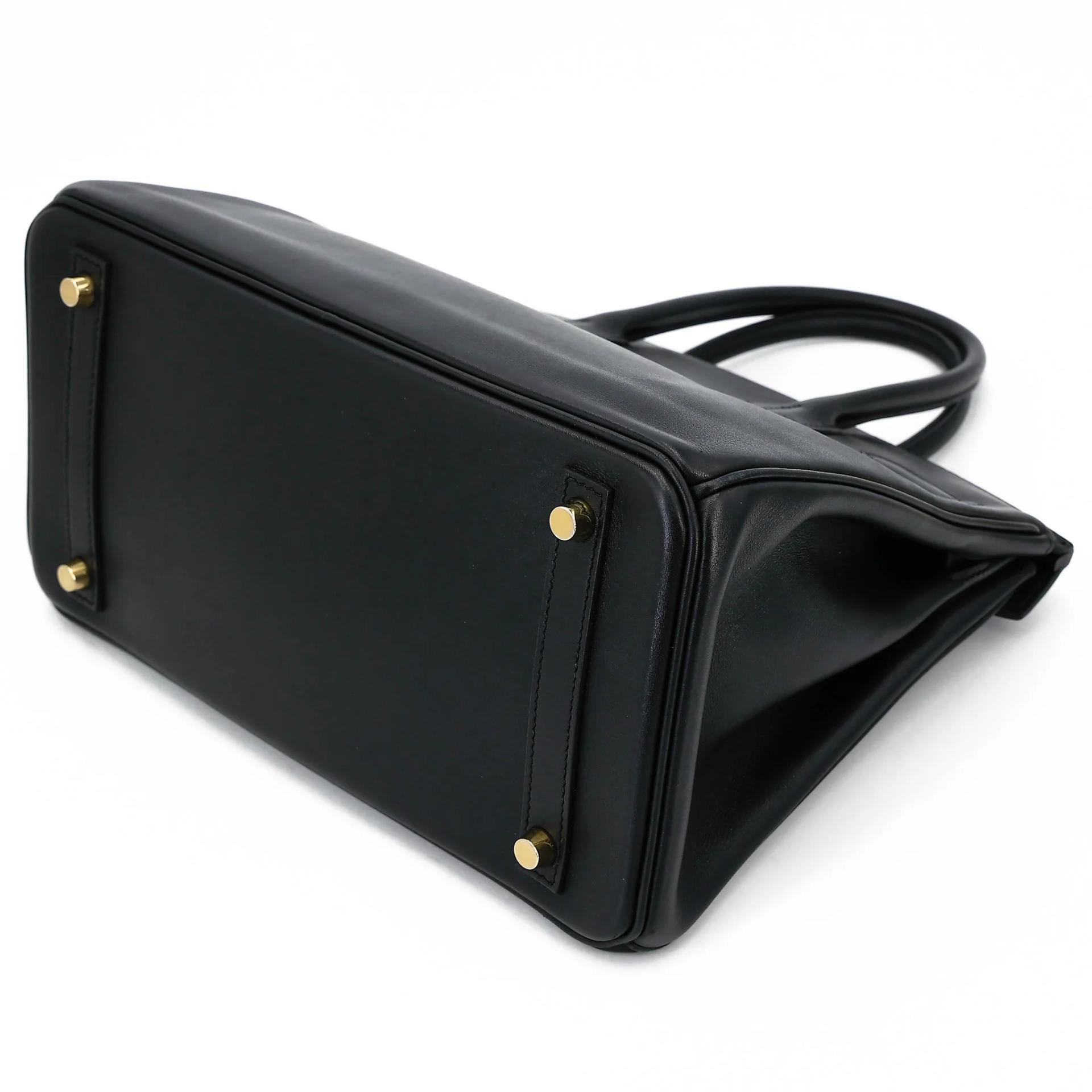 Good ( Rank AB) HERMÈS Birkin 30 Noir (89) Jonathan Gold hardware C (2018) - 6