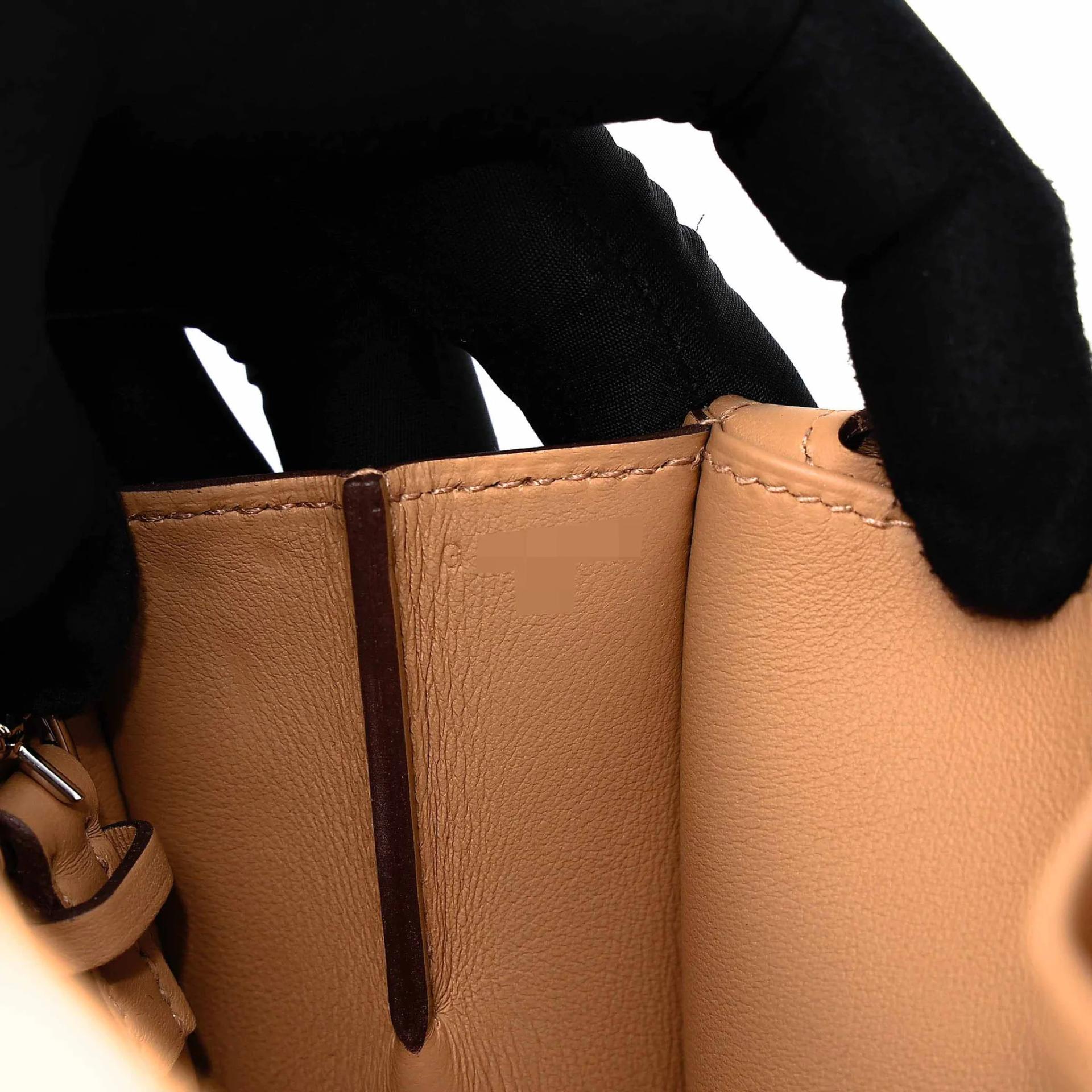 Excellent ( Rank SA ) HERMÈS Halzan Mini Biscuit (4B) Swift Palladium hardware G (2026) - 9