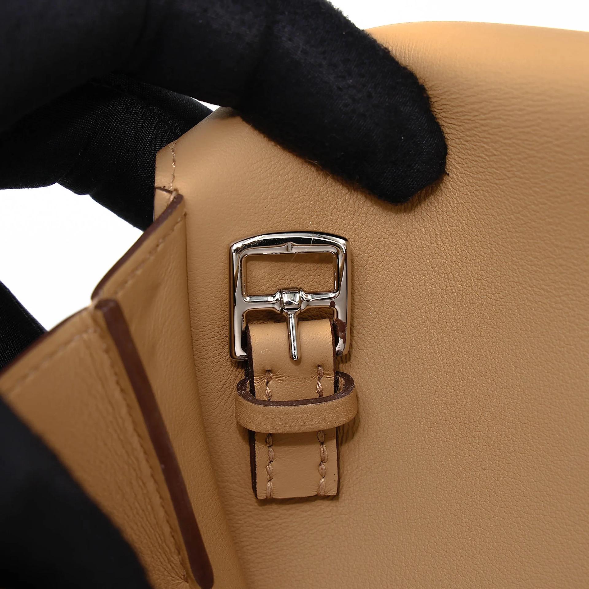 Excellent ( Rank SA ) HERMÈS Halzan Mini Biscuit (4B) Swift Palladium hardware G (2026) - 14