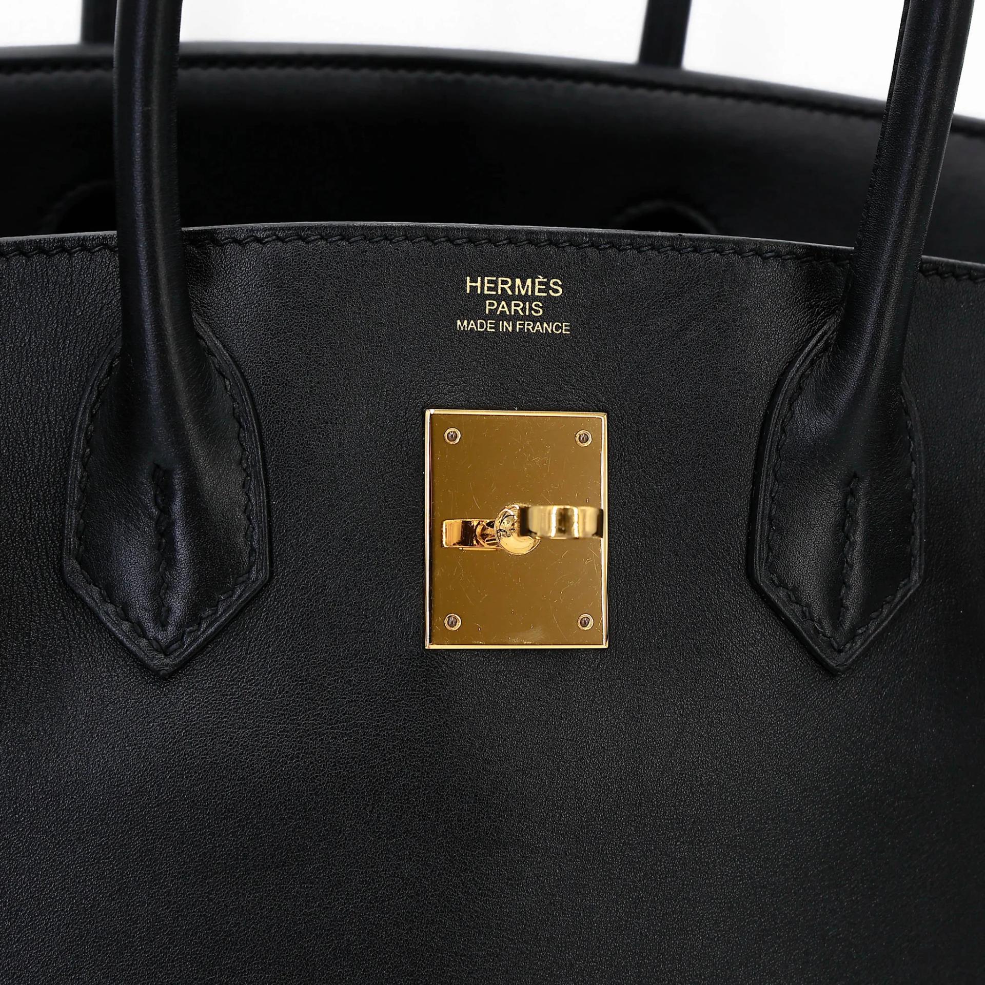 Good ( Rank AB) HERMÈS Birkin 30 Noir (89) Jonathan Gold hardware C (2018) - 24