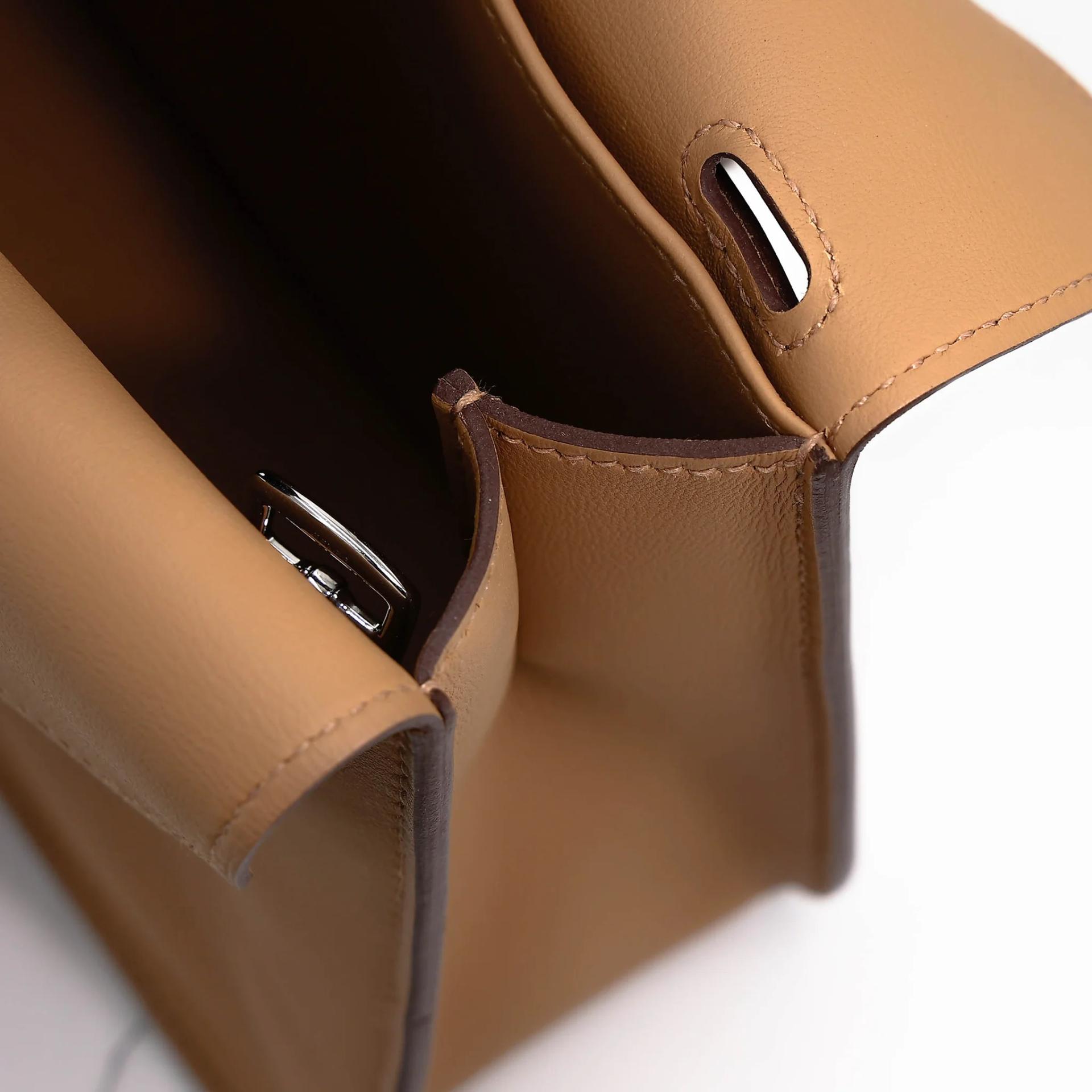 Excellent ( Rank SA ) HERMÈS Halzan Mini Biscuit (4B) Swift Palladium hardware G (2026) - 10