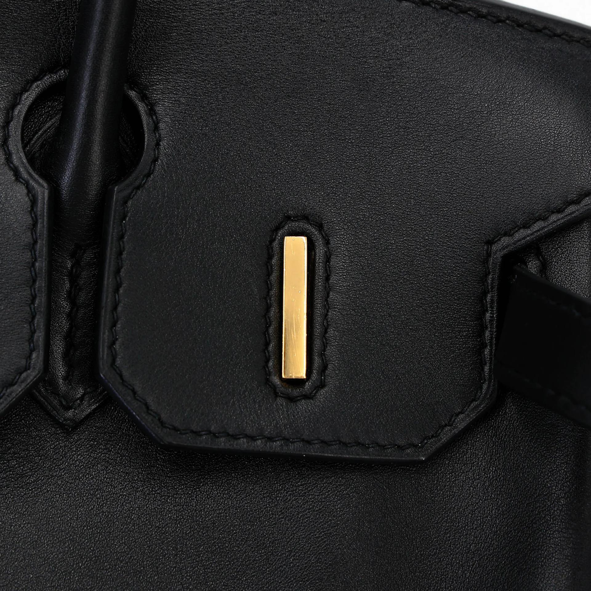 Good ( Rank AB) HERMÈS Birkin 30 Noir (89) Jonathan Gold hardware C (2018) - 23