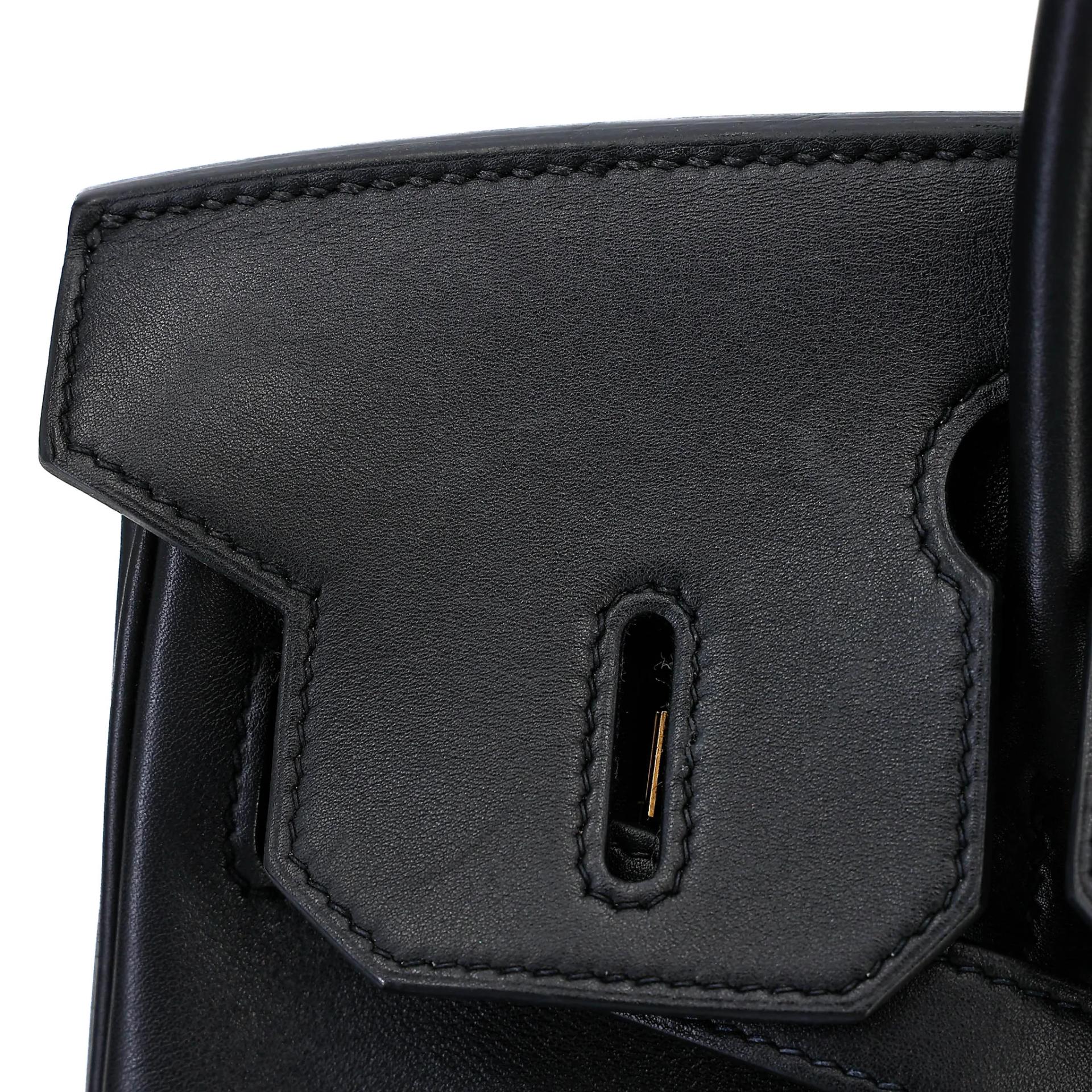 Good ( Rank AB) HERMÈS Birkin 30 Noir (89) Jonathan Gold hardware C (2018) - 15