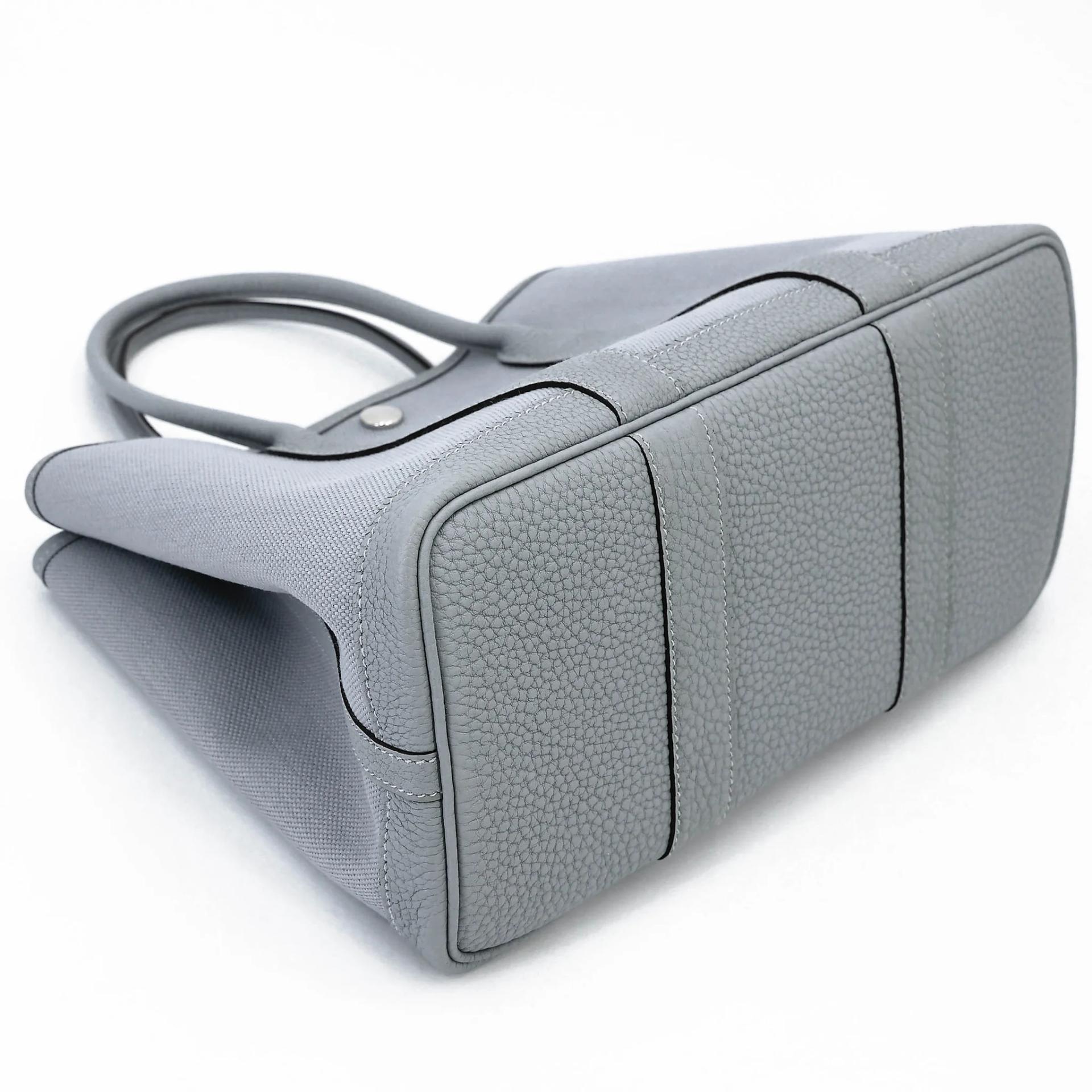 Brand New ( Rank N ) HERMÈS Garden Party TPM Gris Pantin (P0) Toile H canvas Negonda Palladium hardware G (2026) - 5