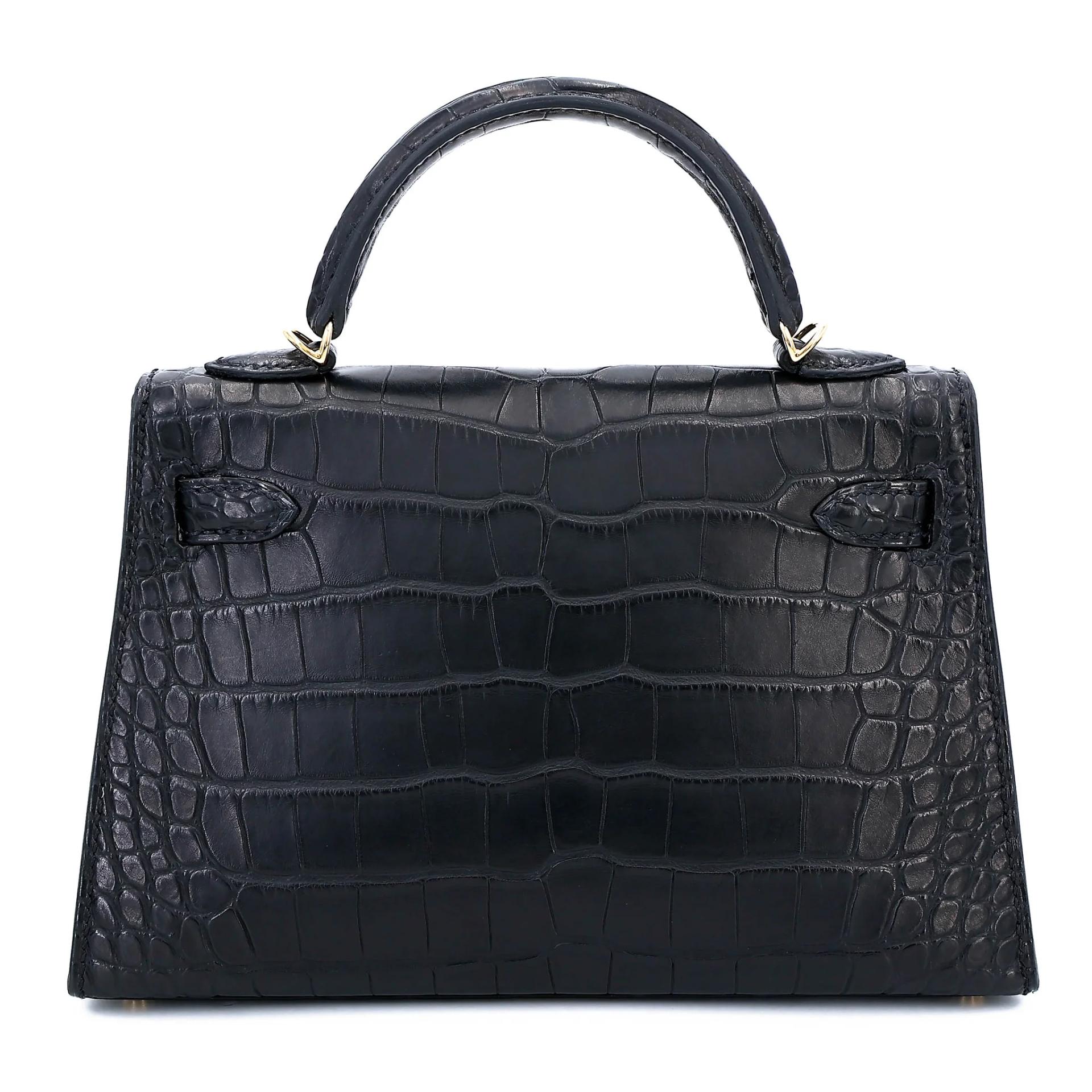 Brand New ( Rank N ) HERMÈS Mini Kelly II Noir (89) Matte Alligator Gold hardware G (2026) - 2