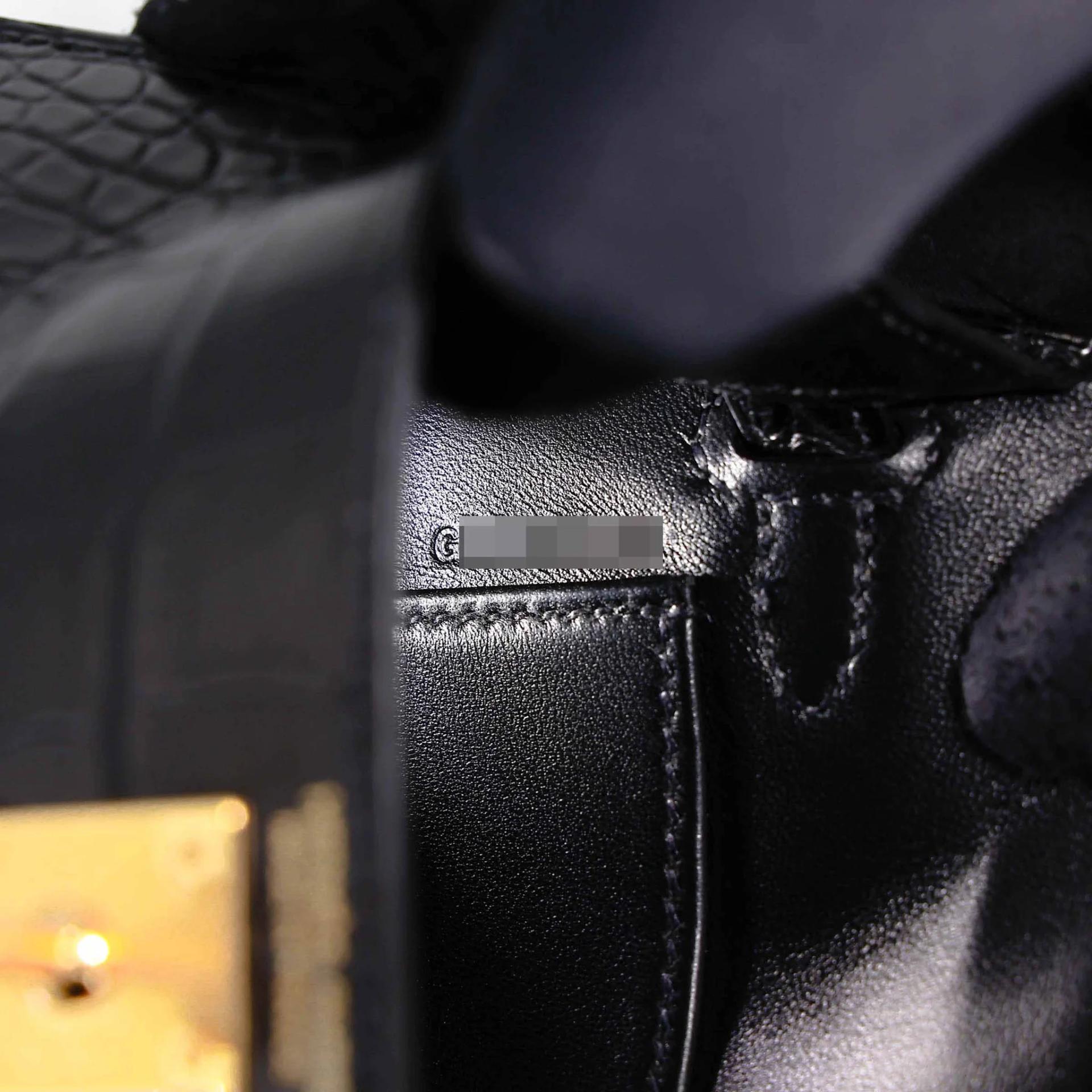 Brand New ( Rank N ) HERMÈS Mini Kelly II Noir (89) Matte Alligator Gold hardware G (2026) - 14