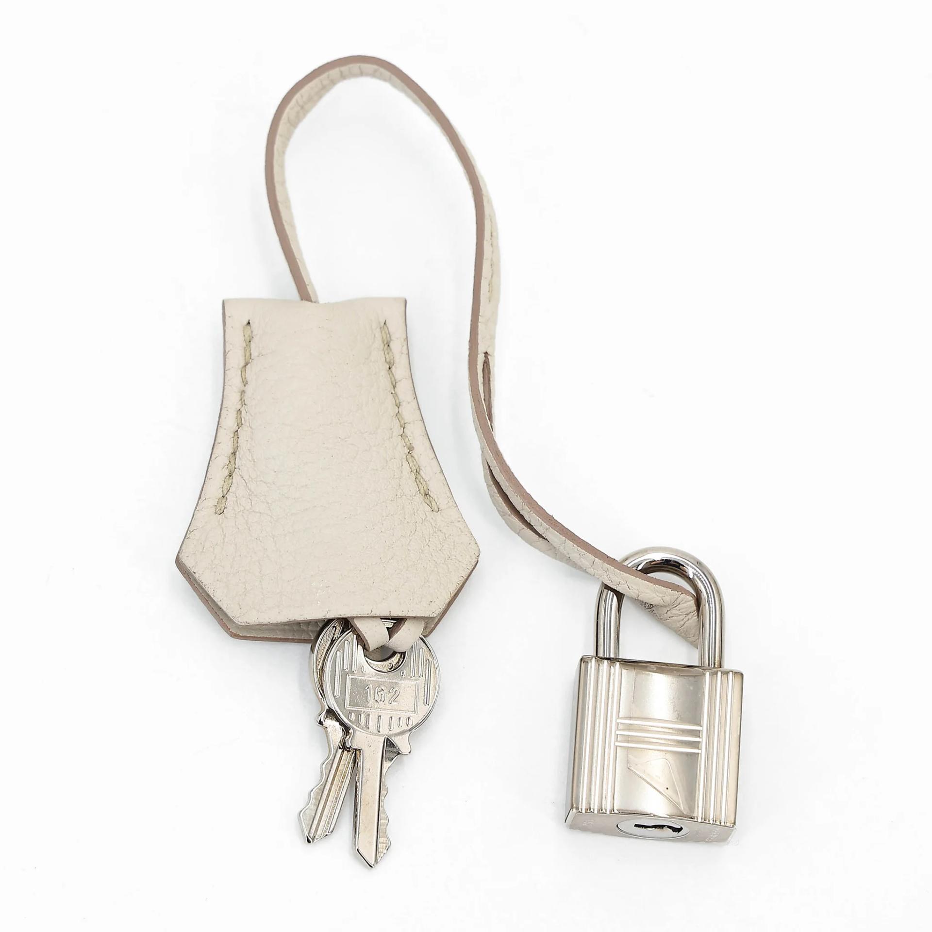 Very Good ( Rank A) HERMÈS Birkin 25 Beton (8L) Togo Palladium hardware U (2022) - 19