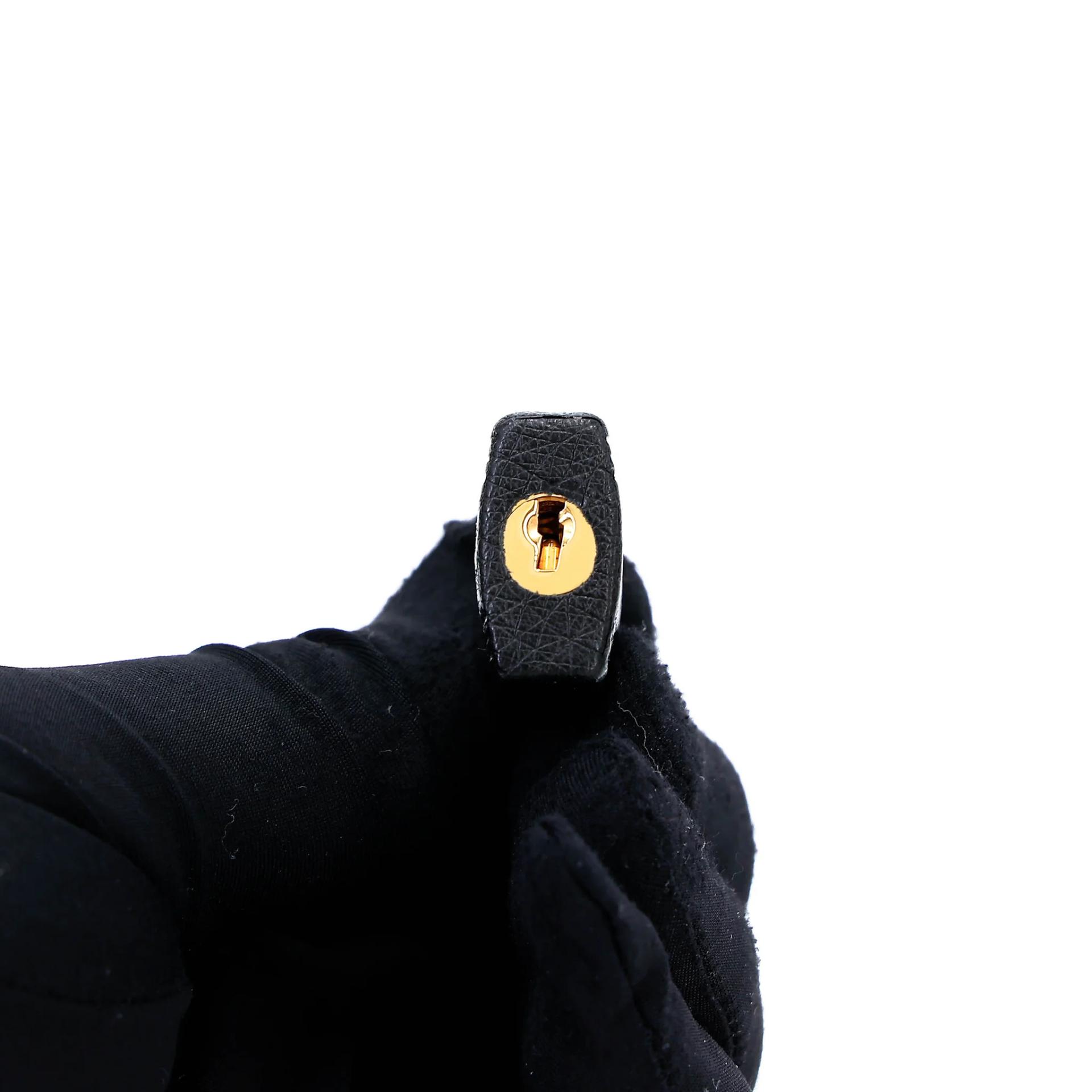 Unused ( Rank NS ) HERMÈS Picotin Lock Micro 14 Noir (89) Ostrich Gold hardware W (2024) - 16