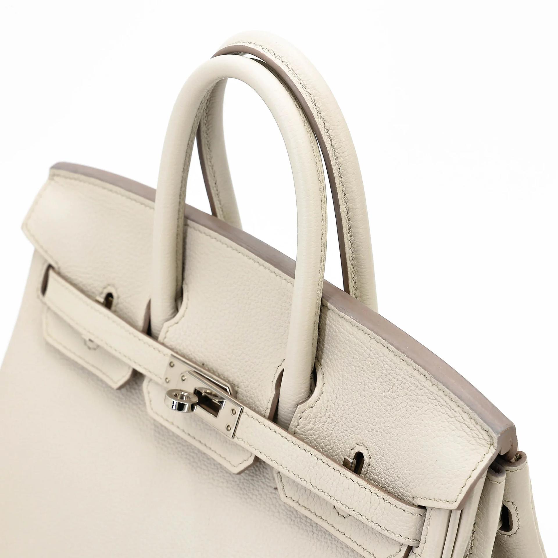 Very Good ( Rank A) HERMÈS Birkin 25 Beton (8L) Togo Palladium hardware U (2022) - 3