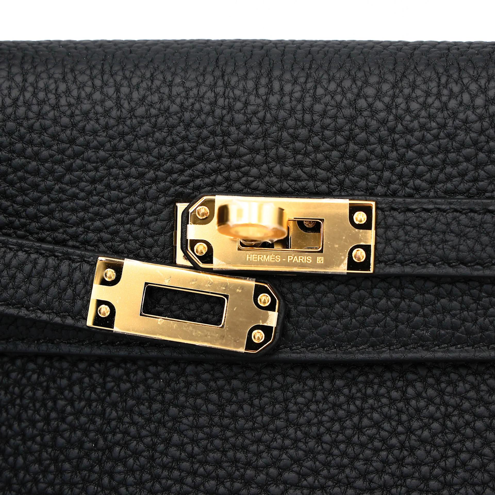 Brand New ( Rank N ) HERMÈS Kelly 25 Noir (89) Togo Gold hardware G (2026) - 8