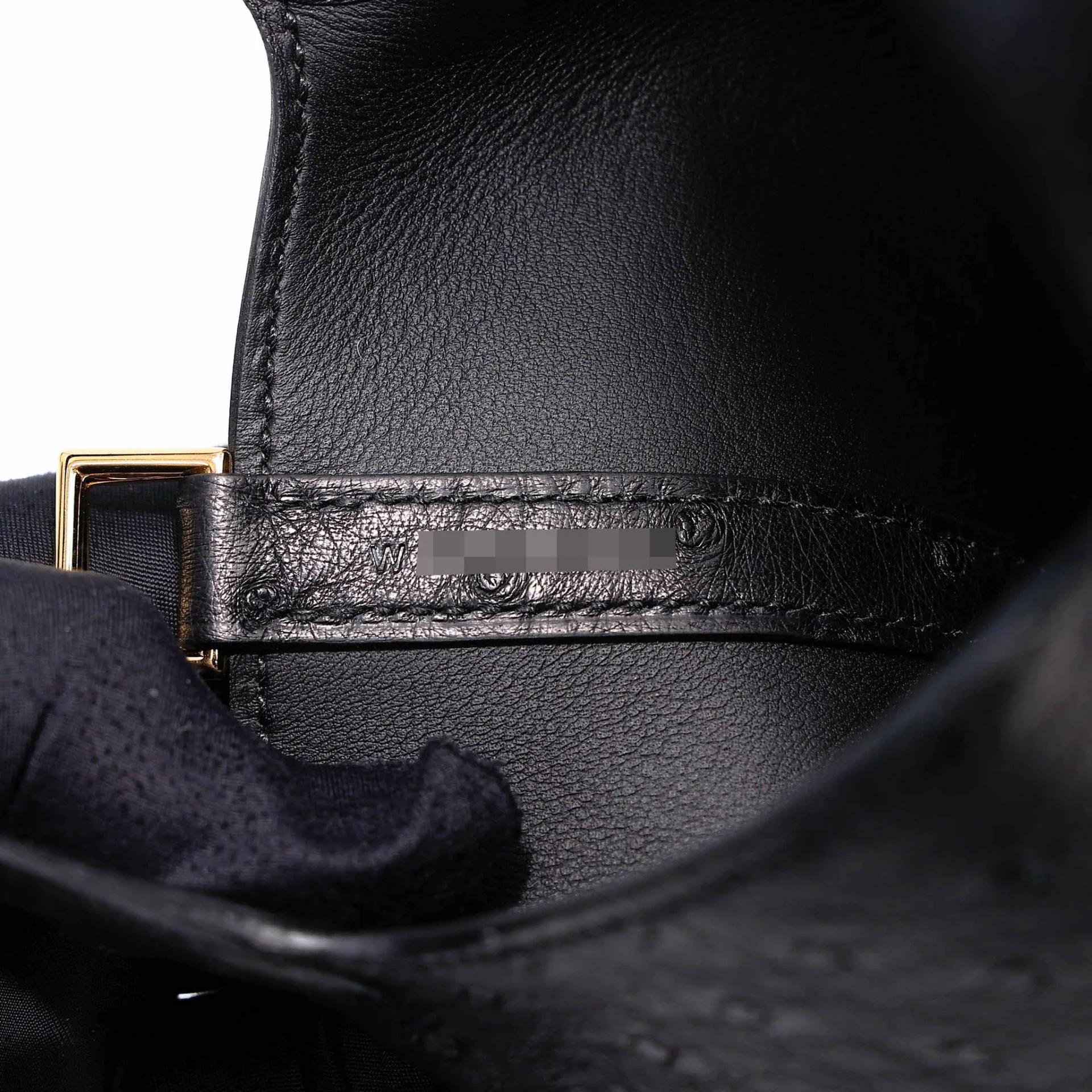 Unused ( Rank NS ) HERMÈS Picotin Lock Micro 14 Noir (89) Ostrich Gold hardware W (2024) - 11