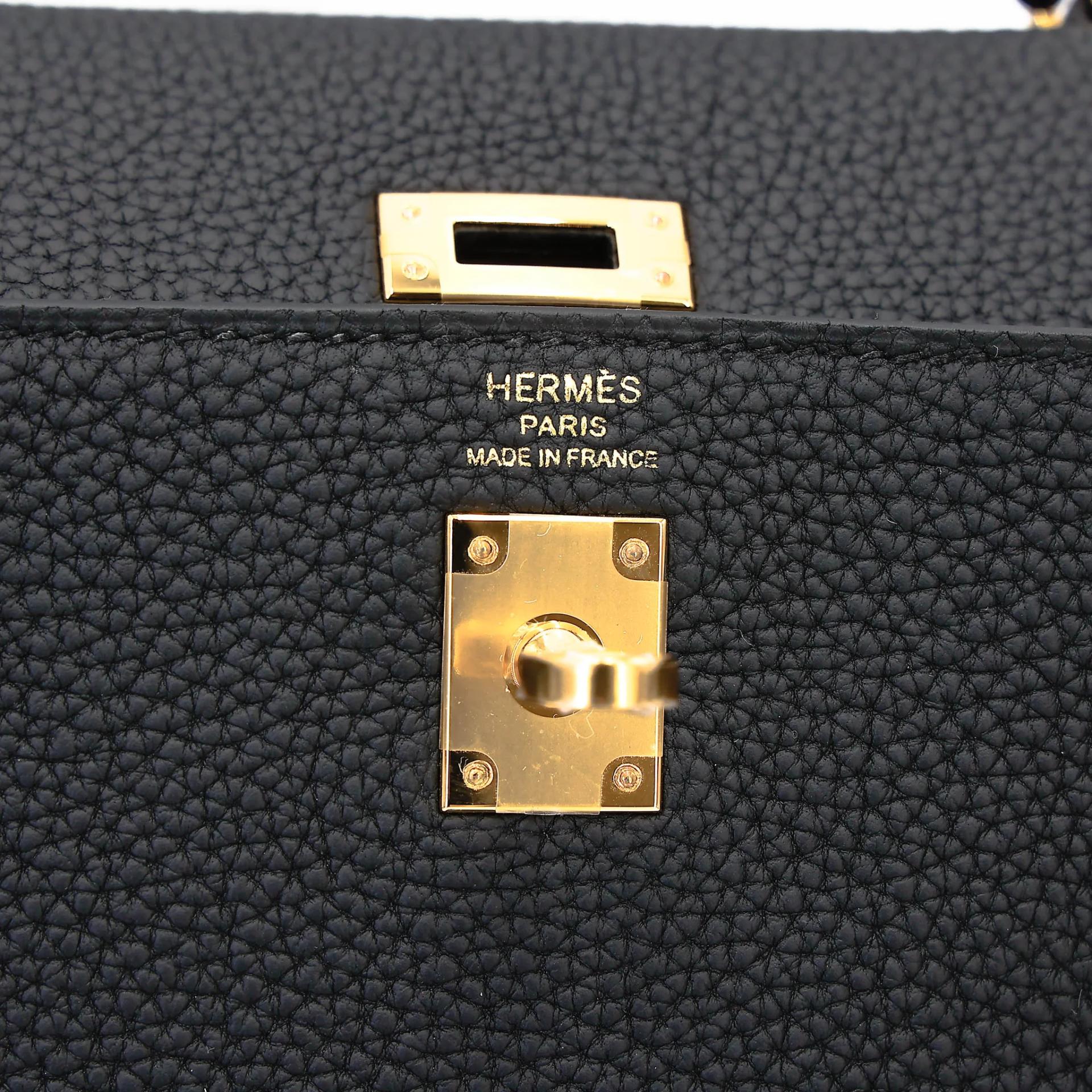 Brand New ( Rank N ) HERMÈS Kelly 25 Noir (89) Togo Gold hardware G (2026) - 13