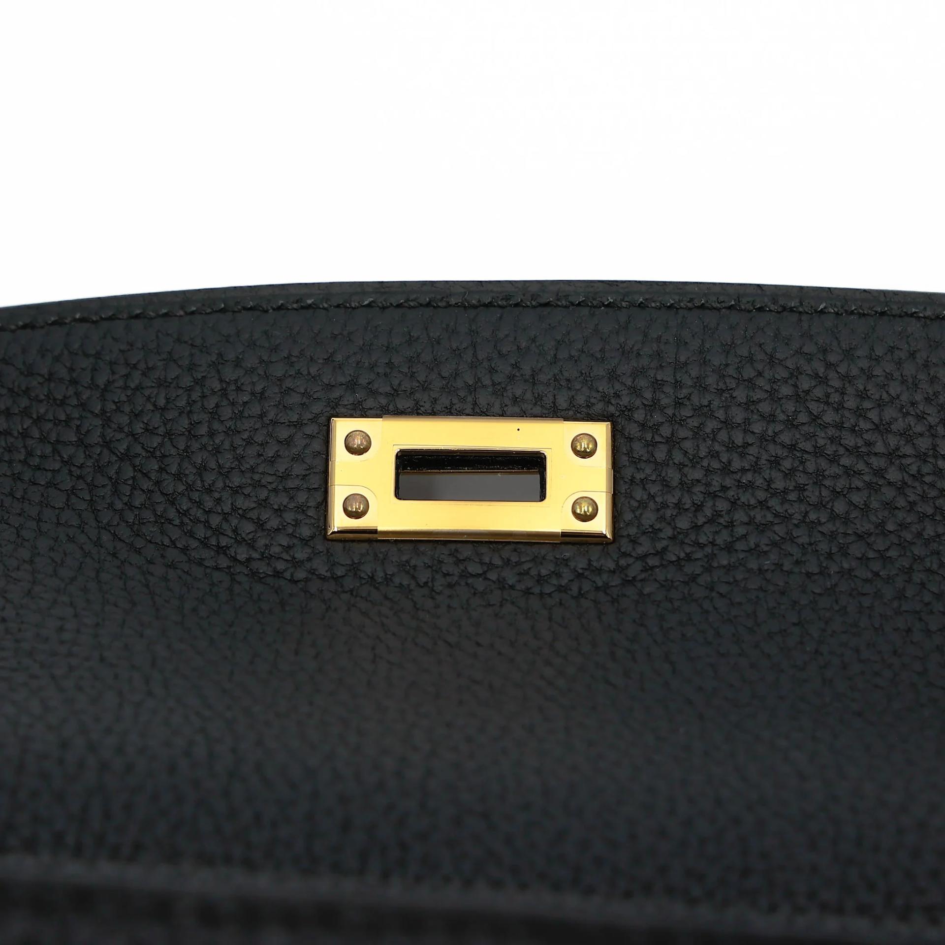 Brand New ( Rank N ) HERMÈS Kelly 25 Noir (89) Togo Gold hardware G (2026) - 11