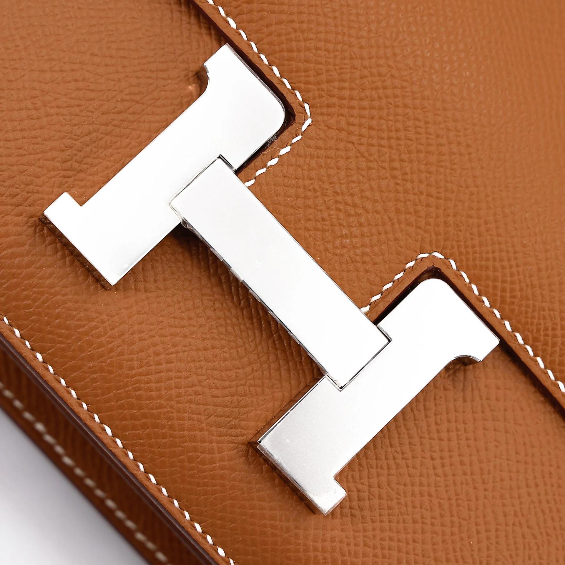 Unused ( Rank NS ) HERMÈS Constance Mini Gold (37) Epsom Palladium hardware K (2025) - 9