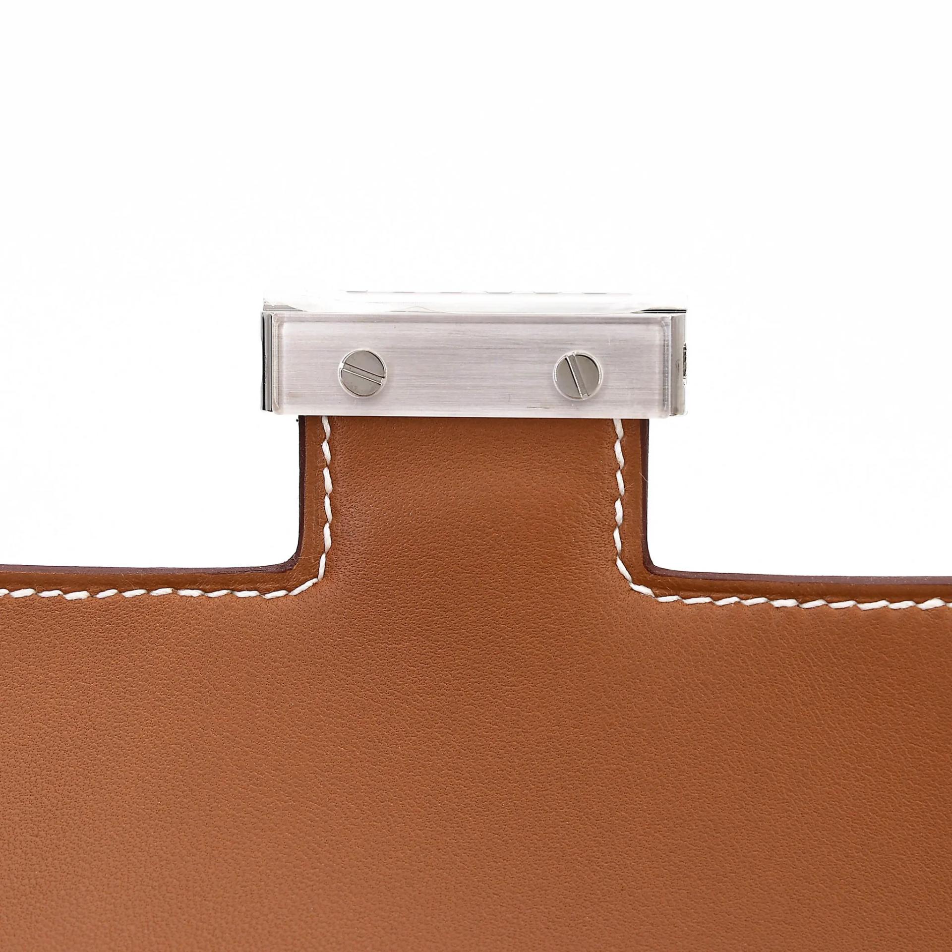 Unused ( Rank NS ) HERMÈS Constance Mini Gold (37) Epsom Palladium hardware K (2025) - 11