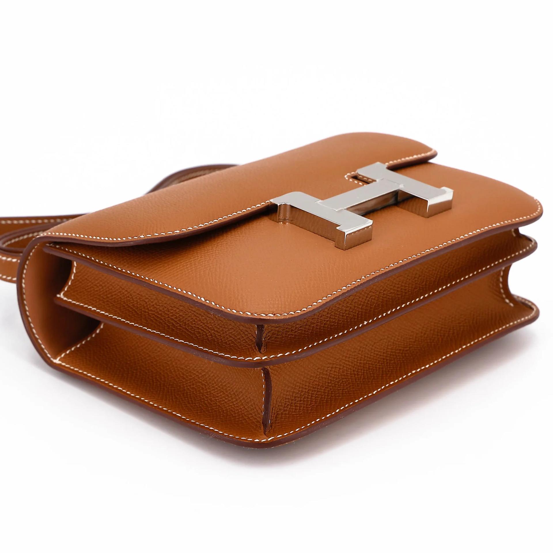 Unused ( Rank NS ) HERMÈS Constance Mini Gold (37) Epsom Palladium hardware K (2025) - 6