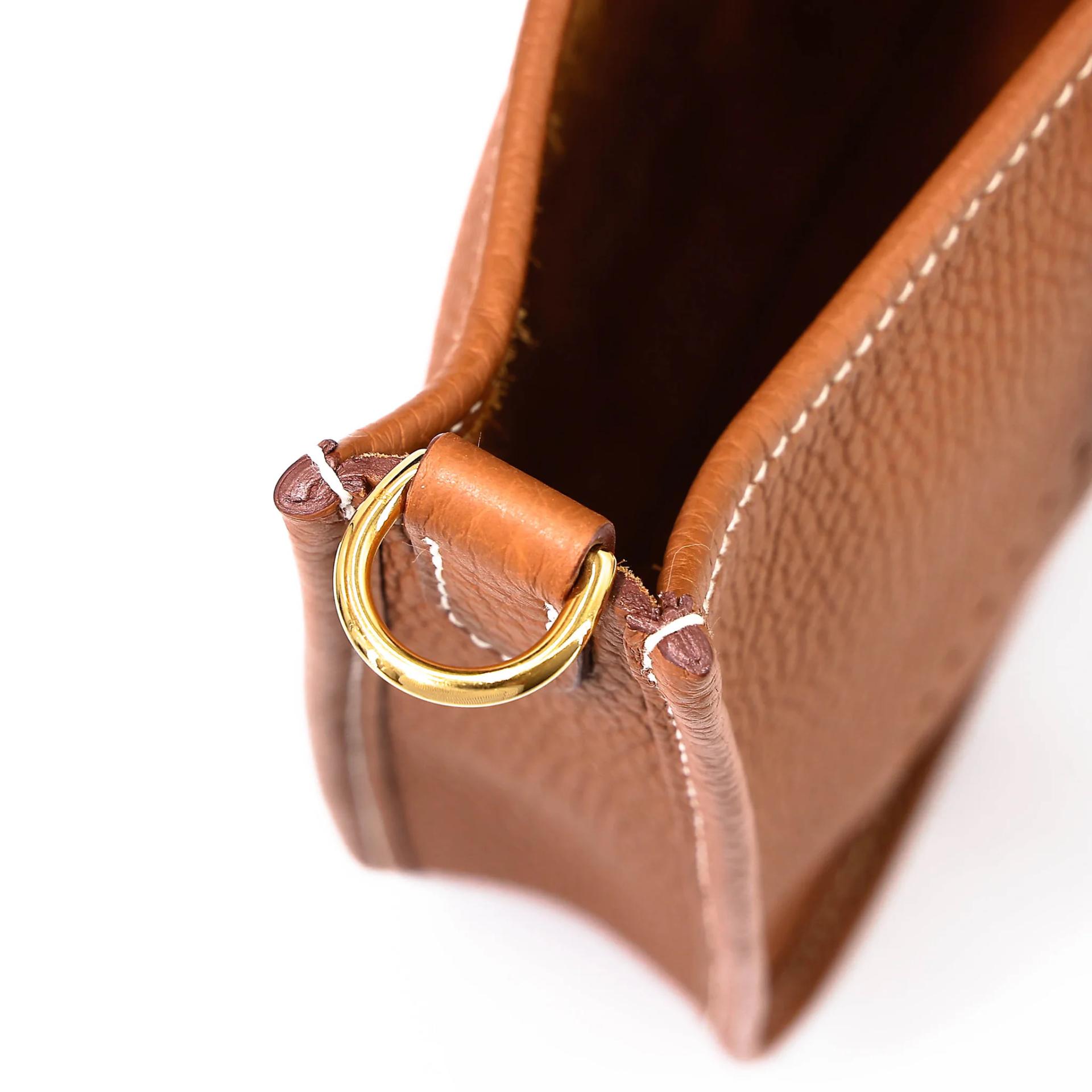 Very Good ( Rank A) HERMÈS Mini Evelyne 16 Amazone 112cm Gold (37) Clemence Gold hardware Z (2021) - 11