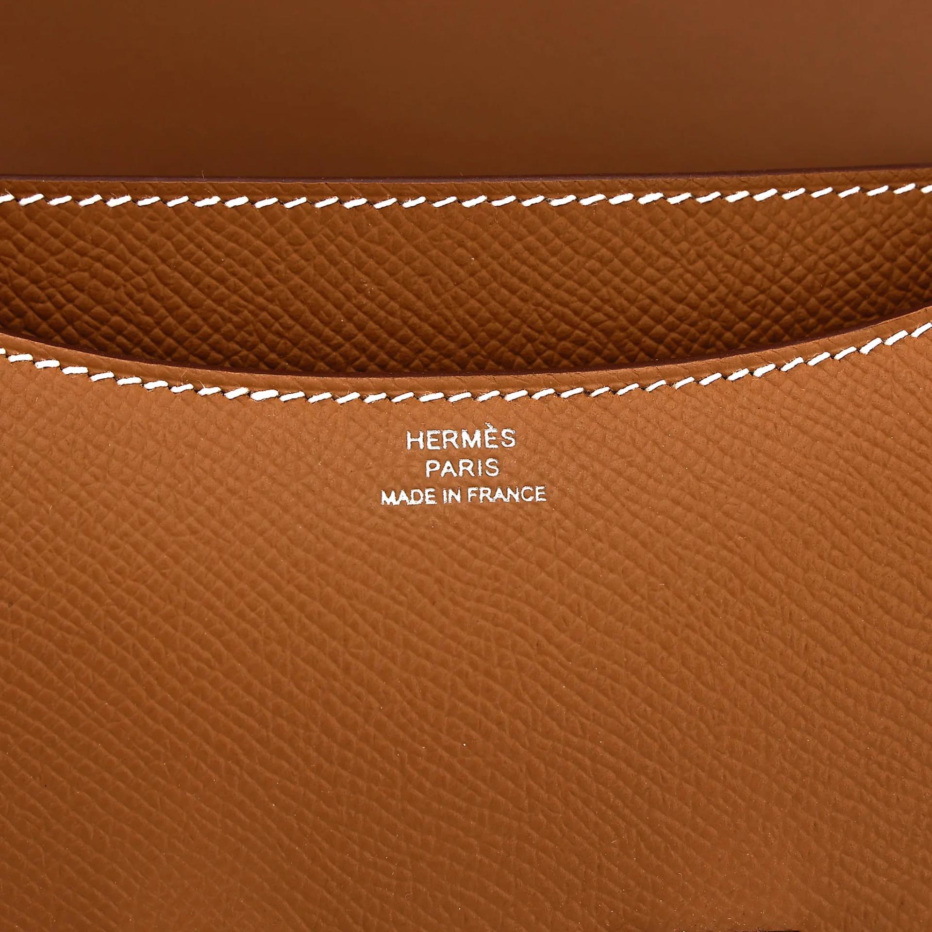 Unused ( Rank NS ) HERMÈS Constance Mini Gold (37) Epsom Palladium hardware K (2025) - 13
