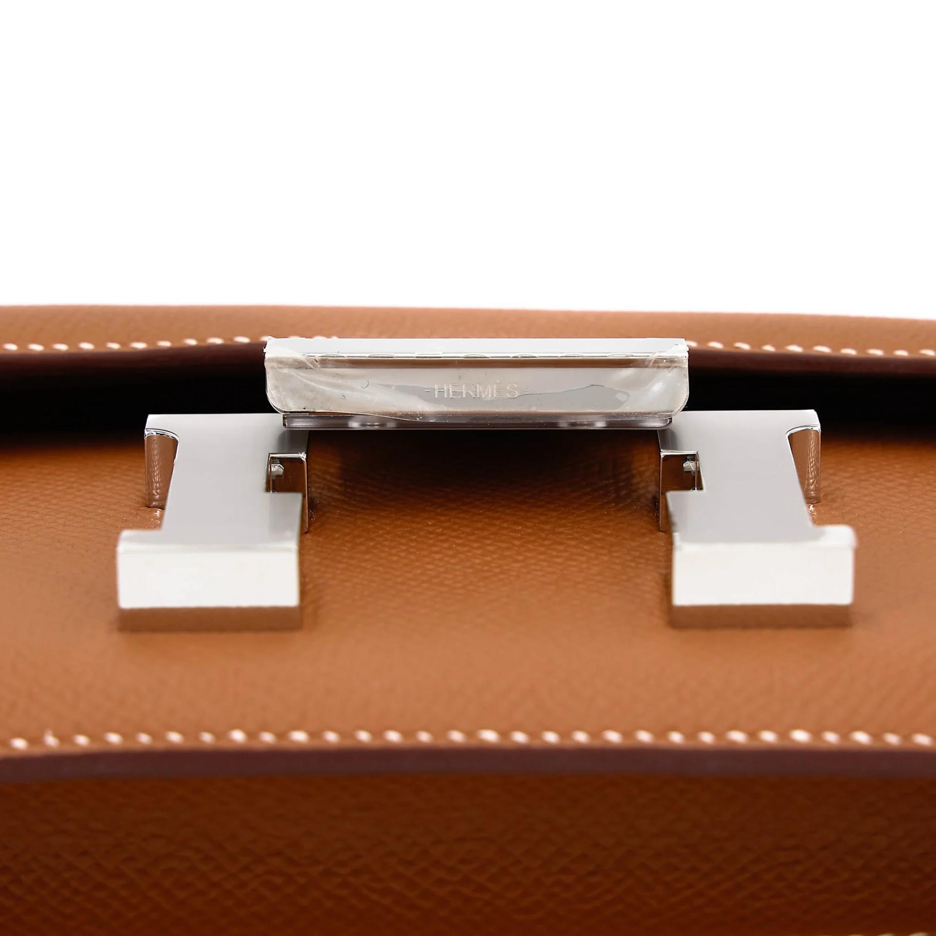 Unused ( Rank NS ) HERMÈS Constance Mini Gold (37) Epsom Palladium hardware K (2025) - 10