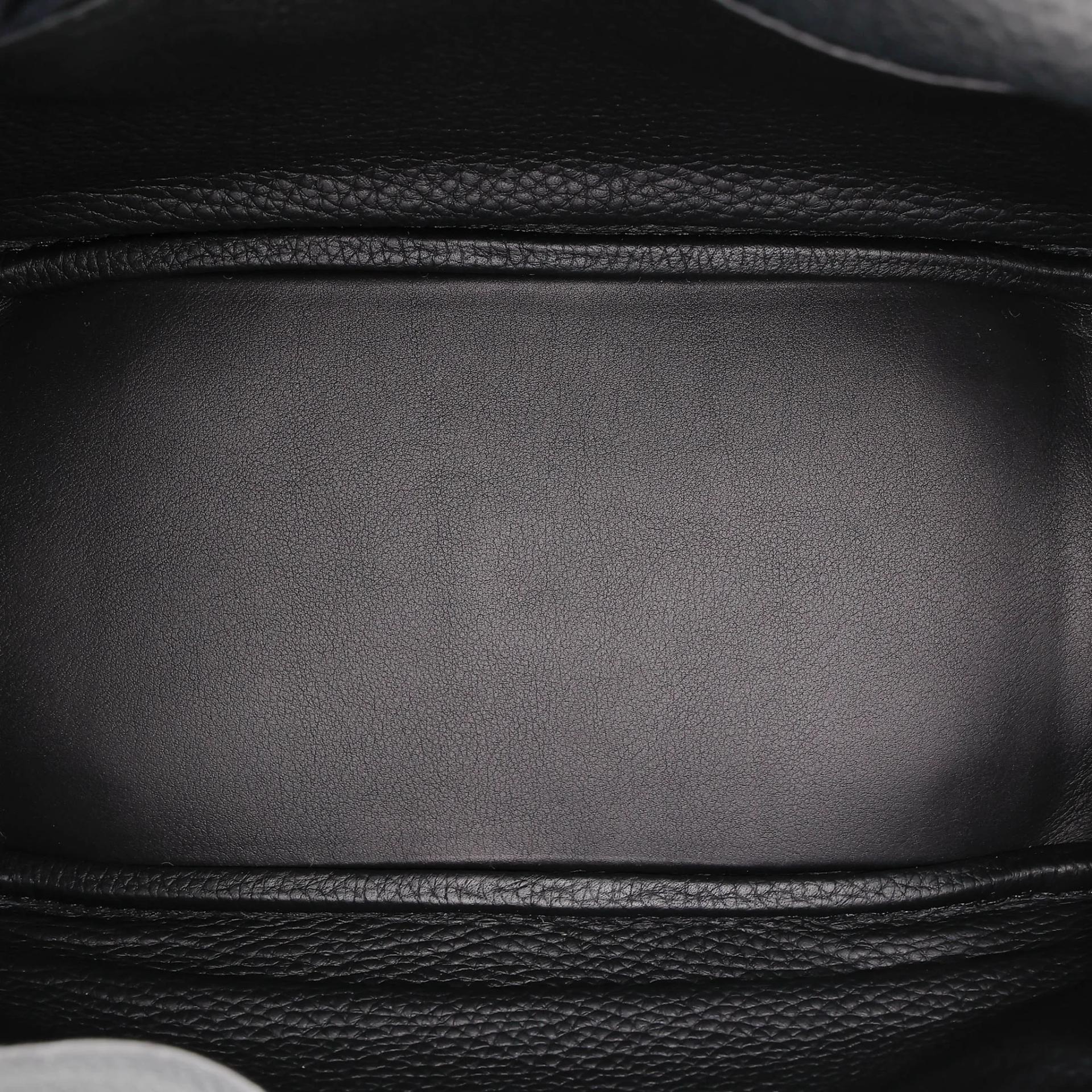 Unused ( Rank NS ) HERMÈS Lindy 26 Noir (89) Clemence Palladium hardware A (2017) - 15