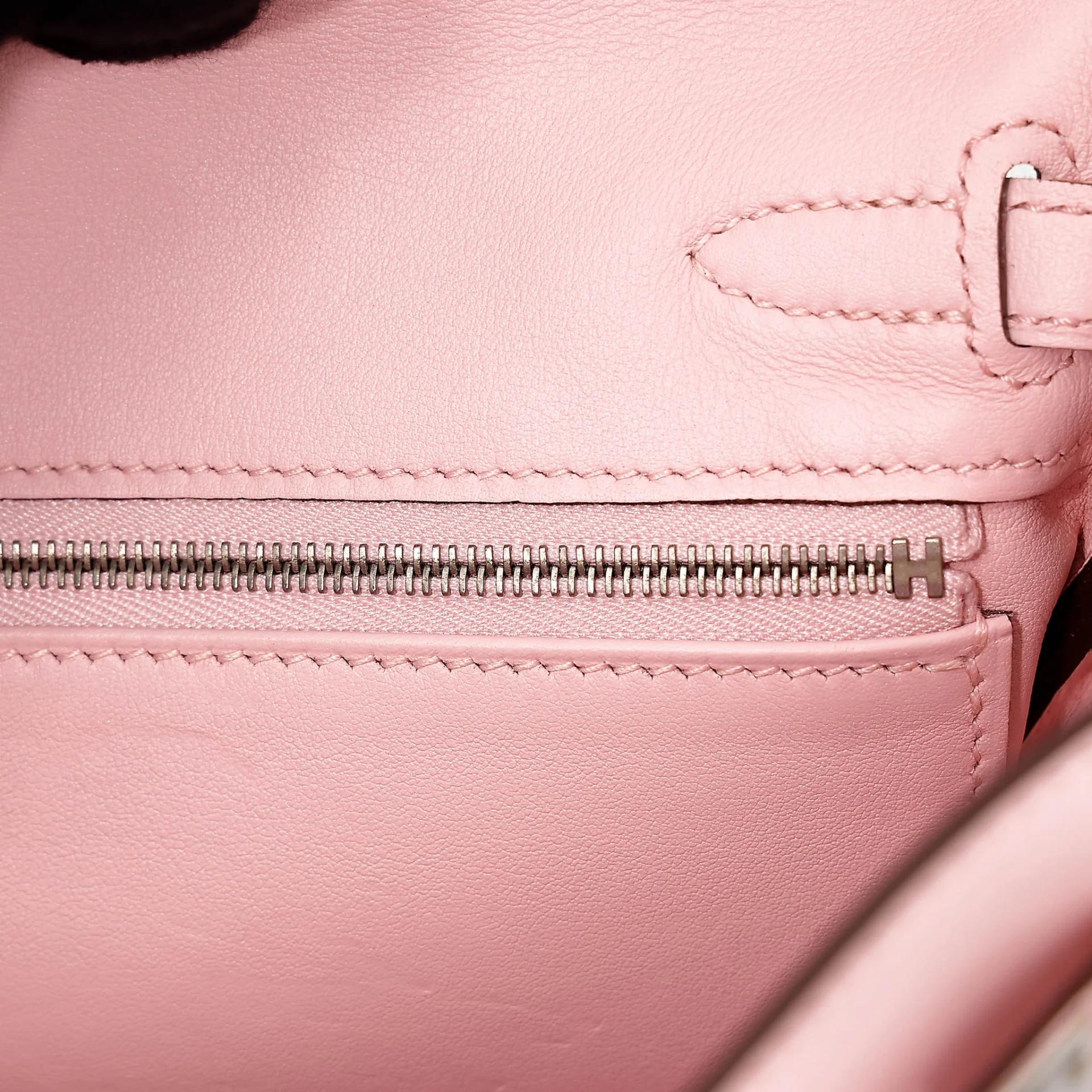 Very Good ( Rank A) HERMÈS Kelly 25 Rose Sakura (3Q) Swift Palladium hardware T (2015) - 20