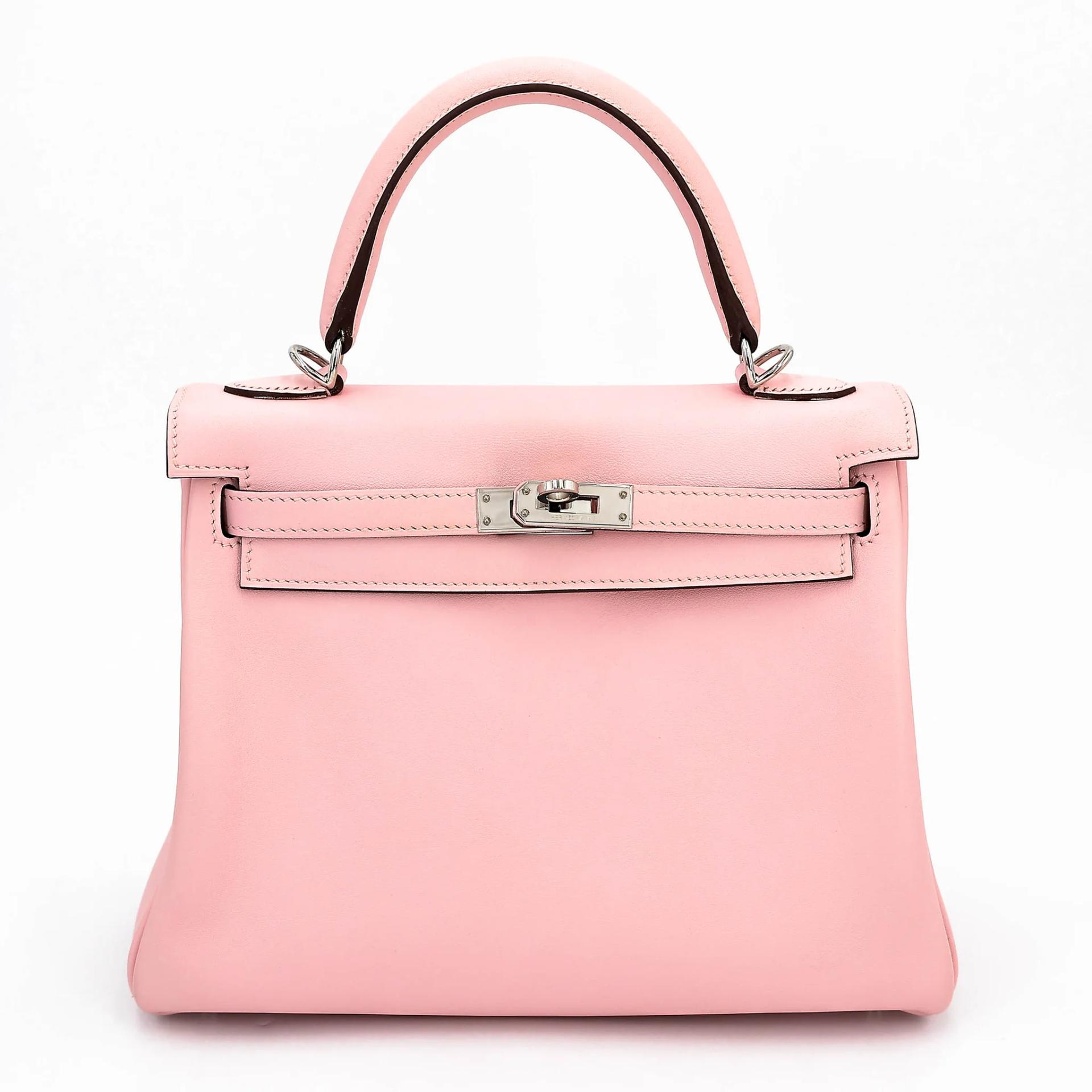 Very Good ( Rank A) HERMÈS Kelly 25 Rose Sakura (3Q) Swift Palladium hardware T (2015) - 1