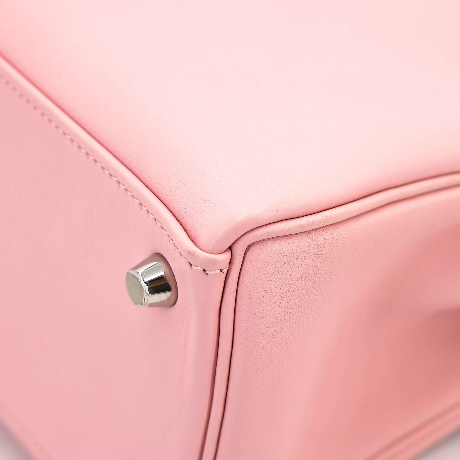 Very Good ( Rank A) HERMÈS Kelly 25 Rose Sakura (3Q) Swift Palladium hardware T (2015) - 10