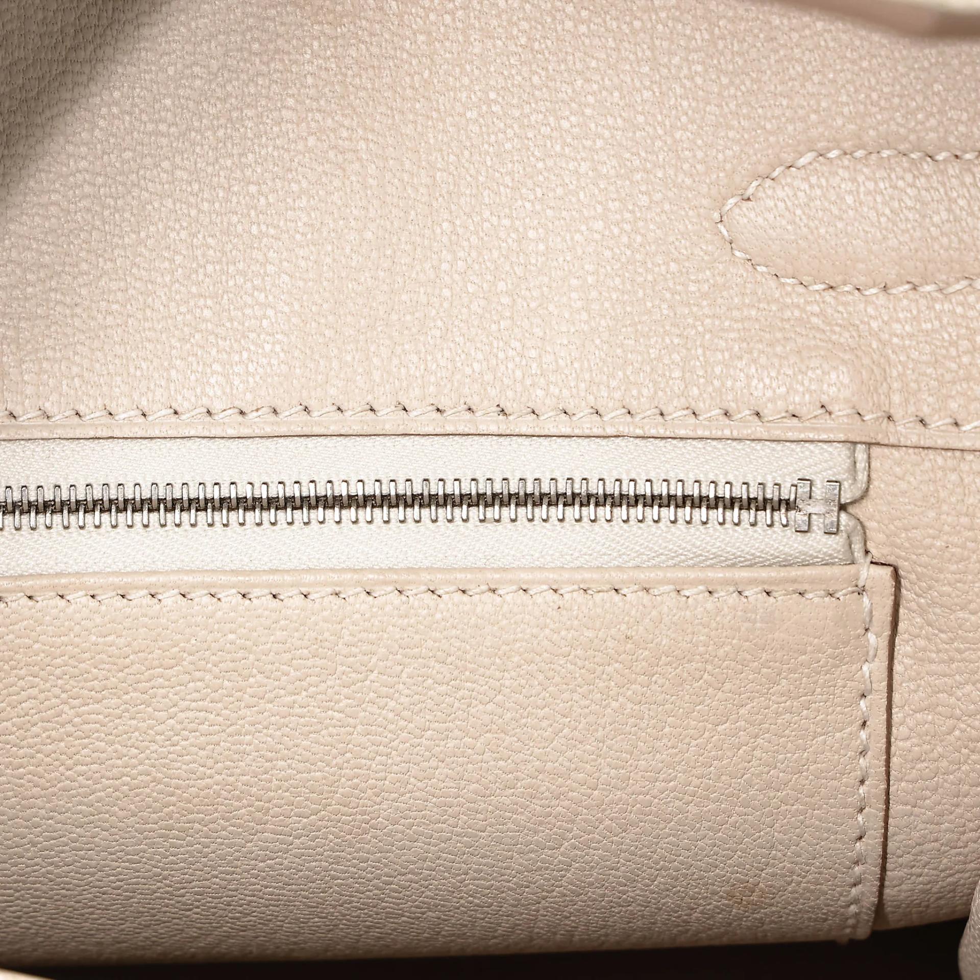 Very Good ( Rank A) HERMÈS Birkin 30 Craie (10) Togo Palladium hardware X (2016) - 21