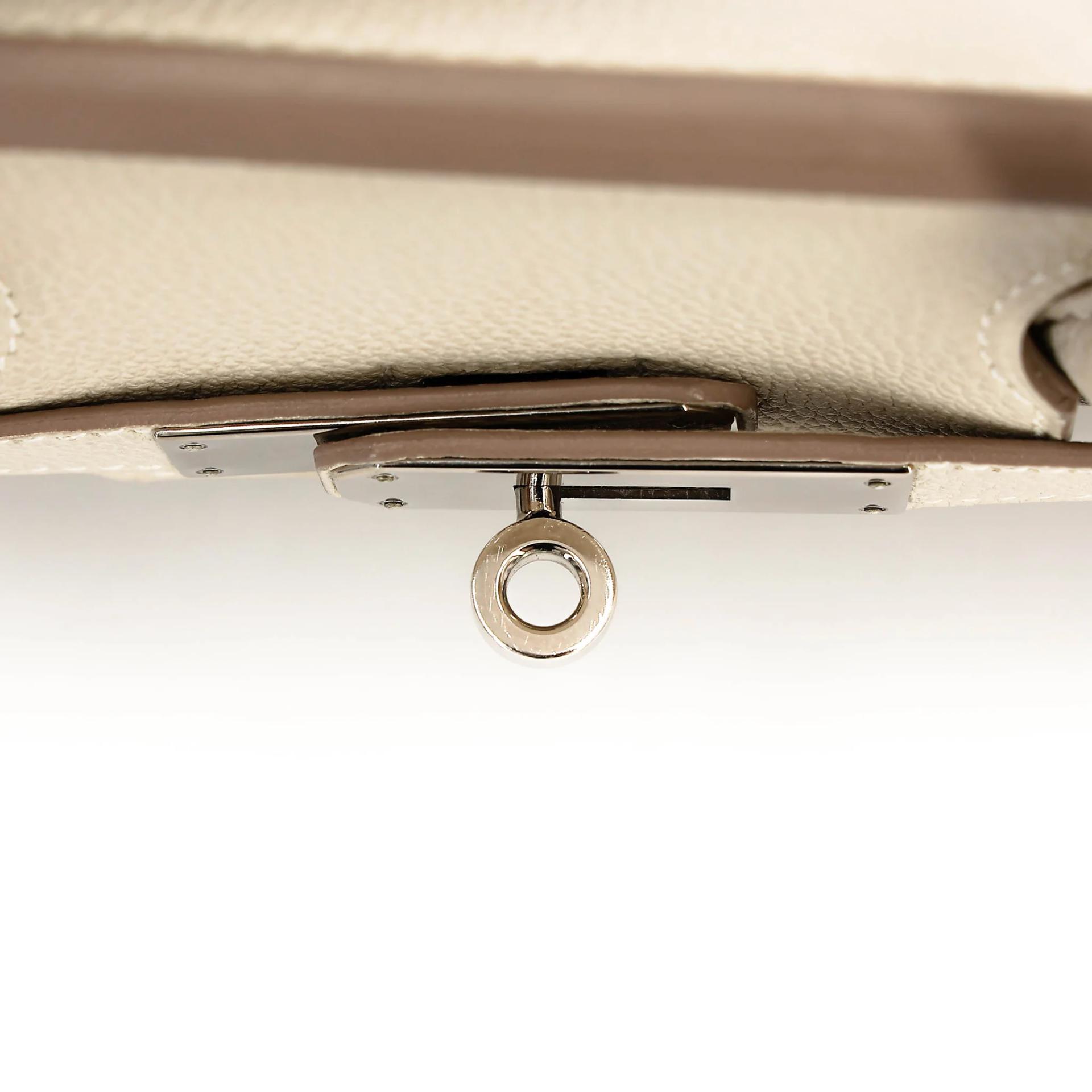 Very Good ( Rank A) HERMÈS Birkin 30 Craie (10) Togo Palladium hardware X (2016) - 19