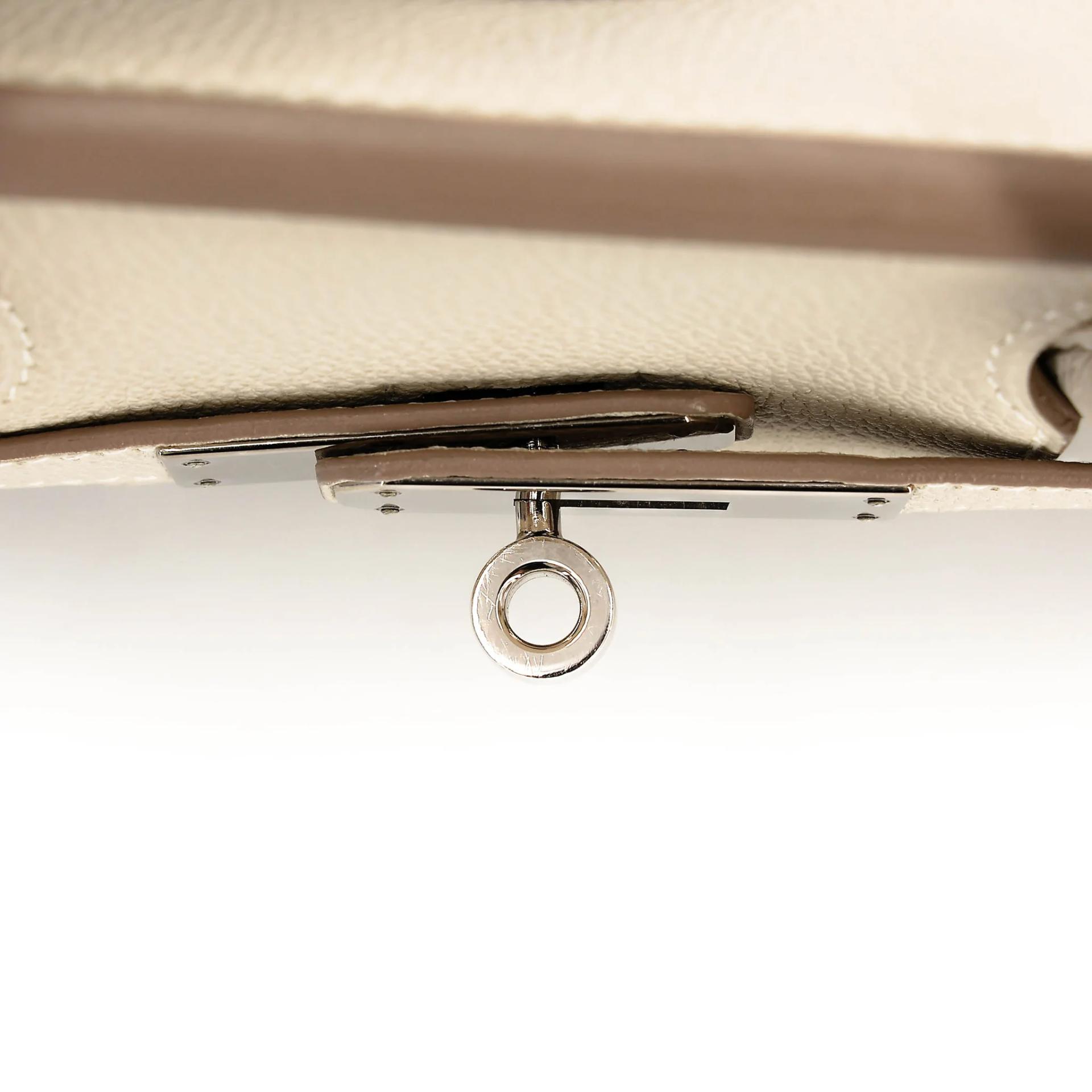 Very Good ( Rank A) HERMÈS Birkin 30 Craie (10) Togo Palladium hardware X (2016) - 18