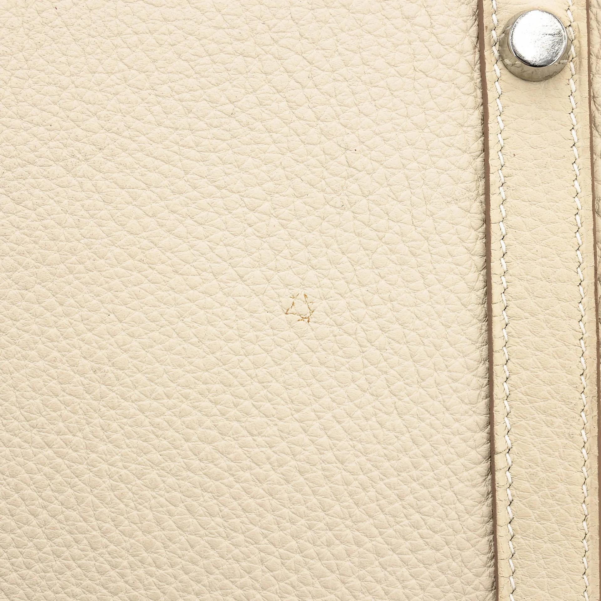 Very Good ( Rank A) HERMÈS Birkin 30 Craie (10) Togo Palladium hardware X (2016) - 12